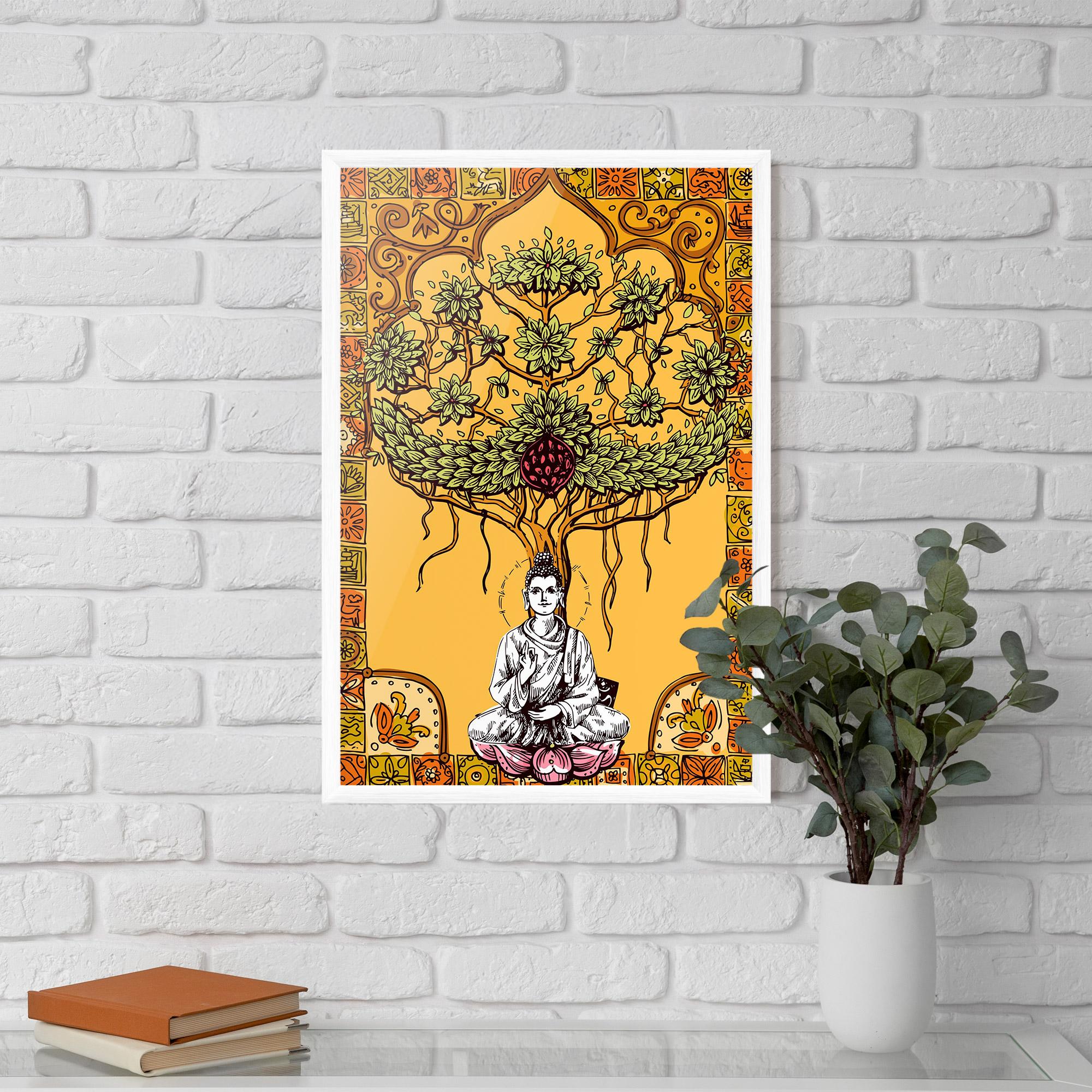 Gerahmte Poster Meditation Three mockup 5