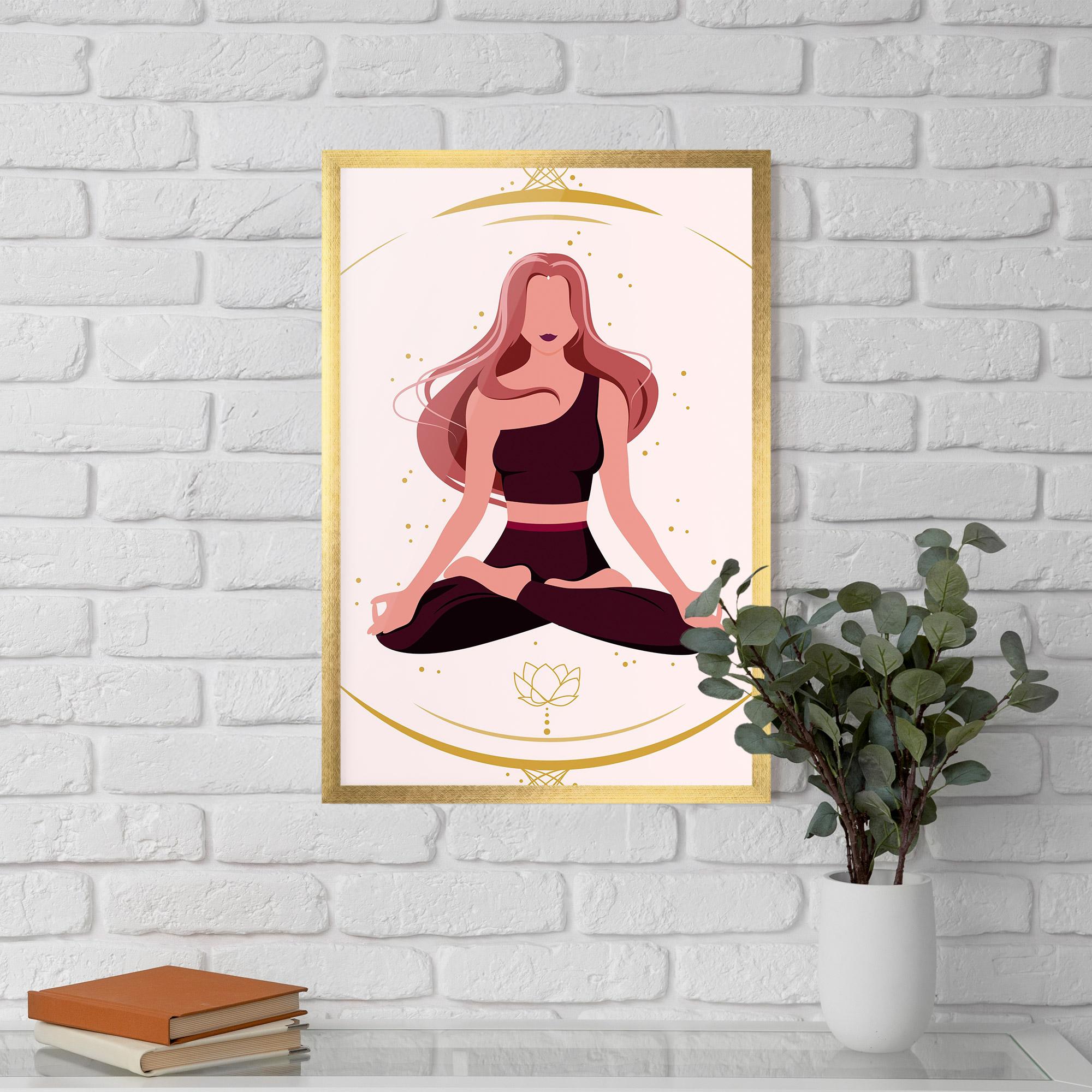 Gerahmte Poster Pretty Yoga Girl mockup 5