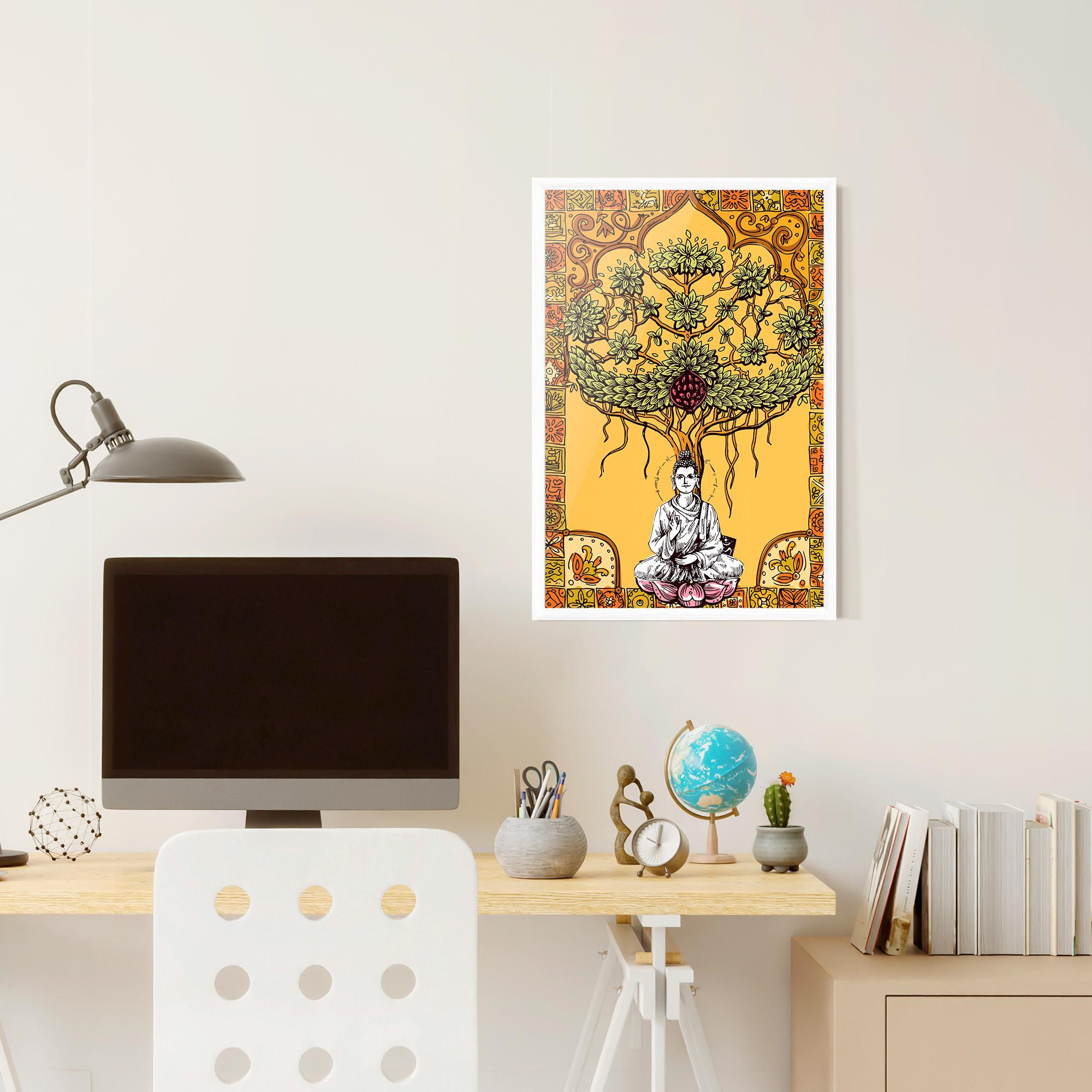Gerahmte Poster Meditation Three mockup 6