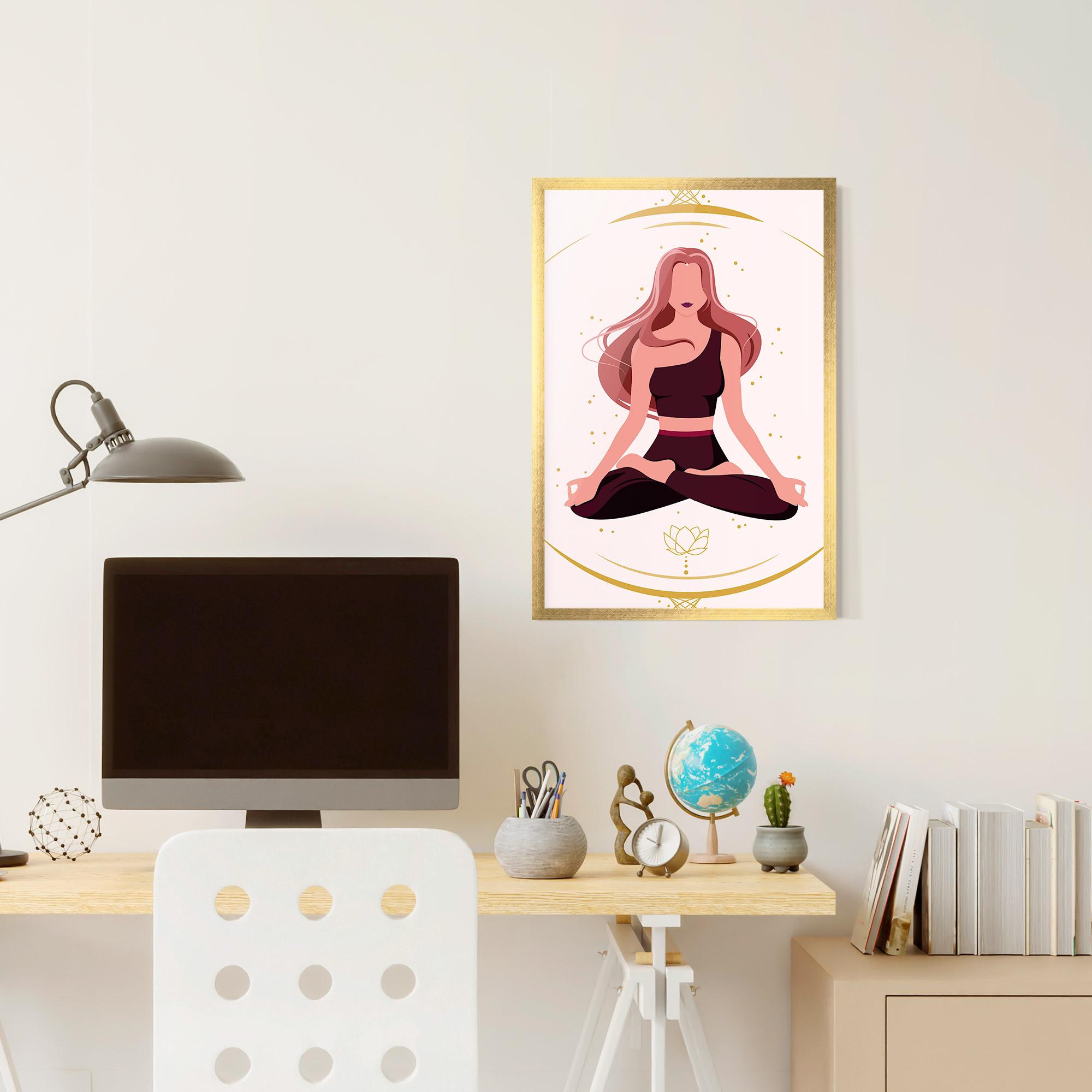 Gerahmte Poster Pretty Yoga Girl mockup 6