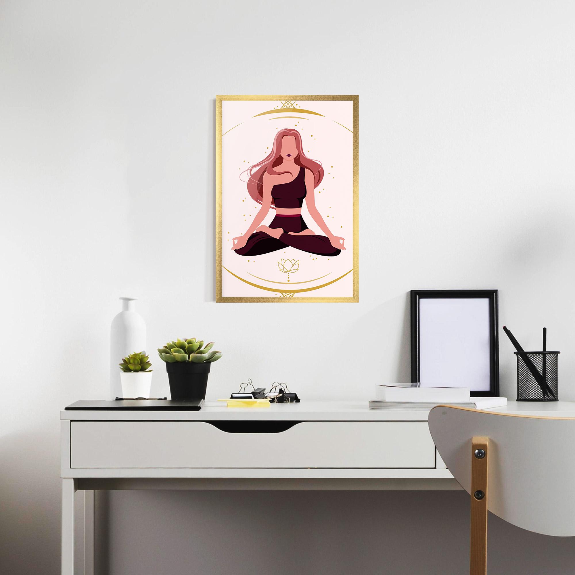 Gerahmte Poster Pretty Yoga Girl mockup 7