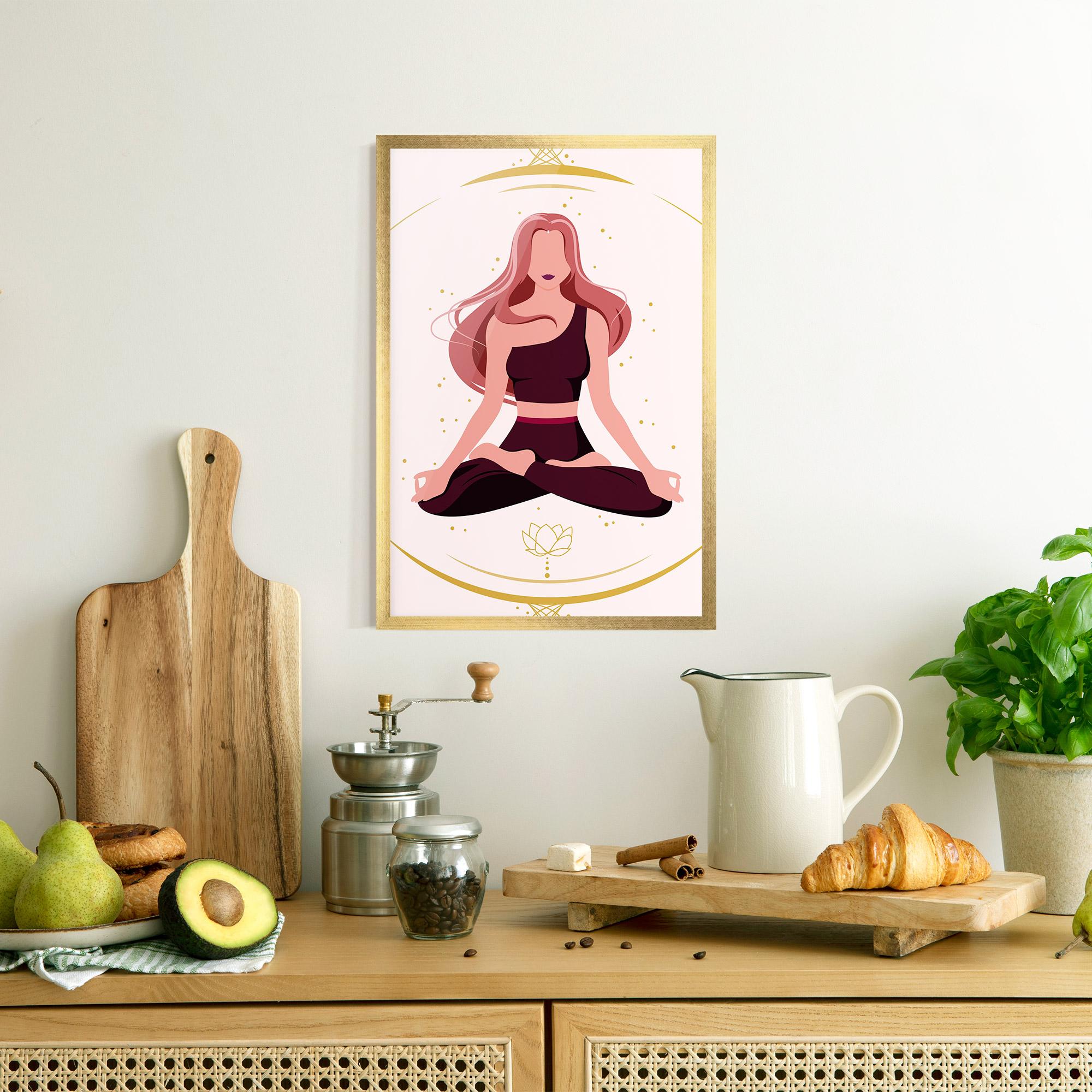 Gerahmte Poster Pretty Yoga Girl mockup 8