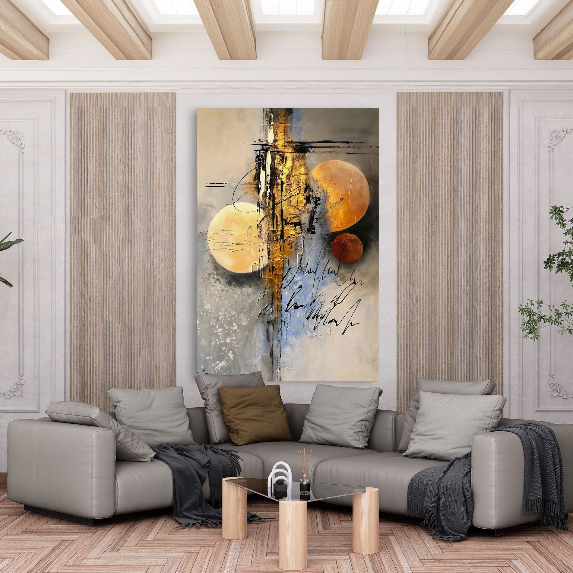 Leinwandbild Abstract Moons