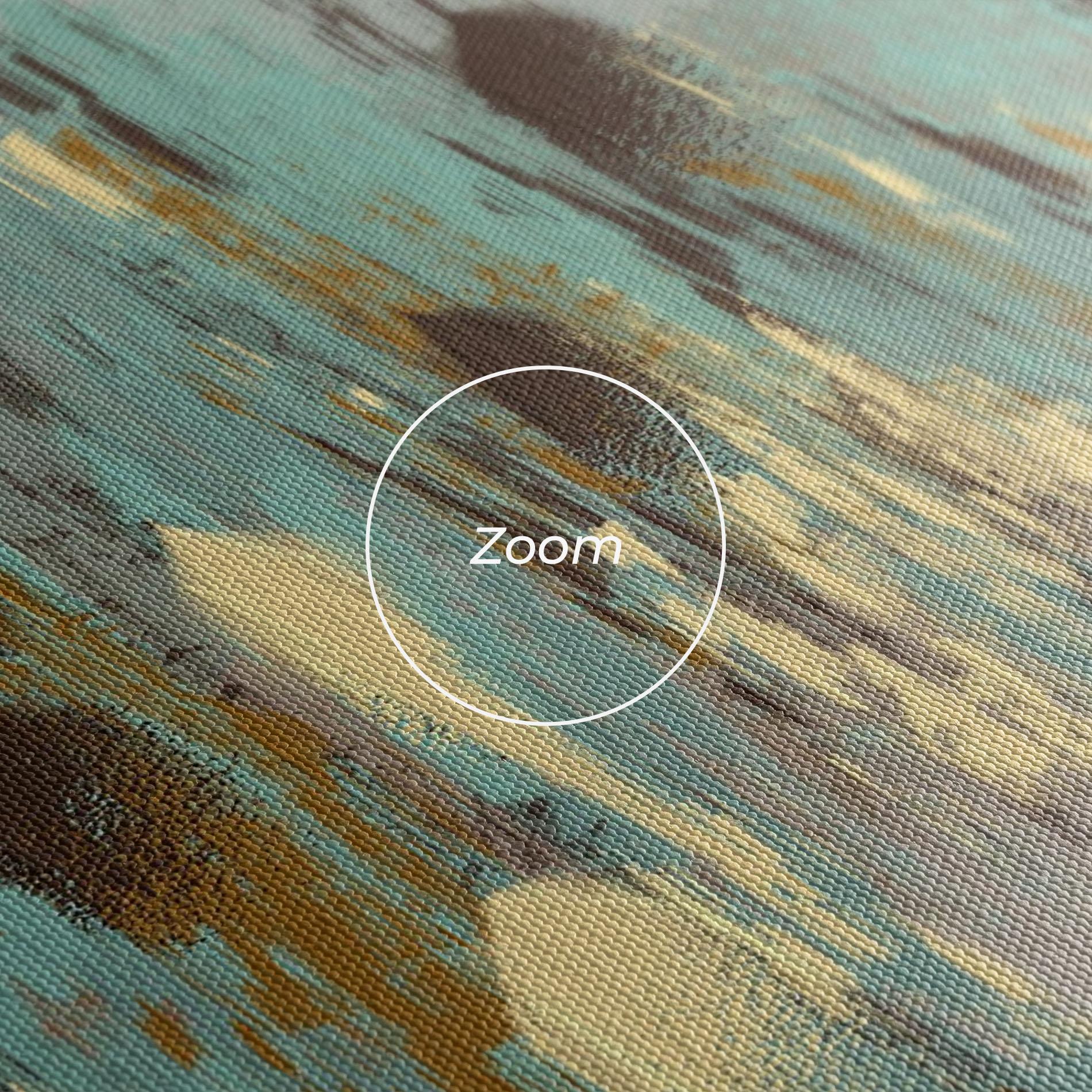 Leinwandbild Gold Spiral Points mockup 3