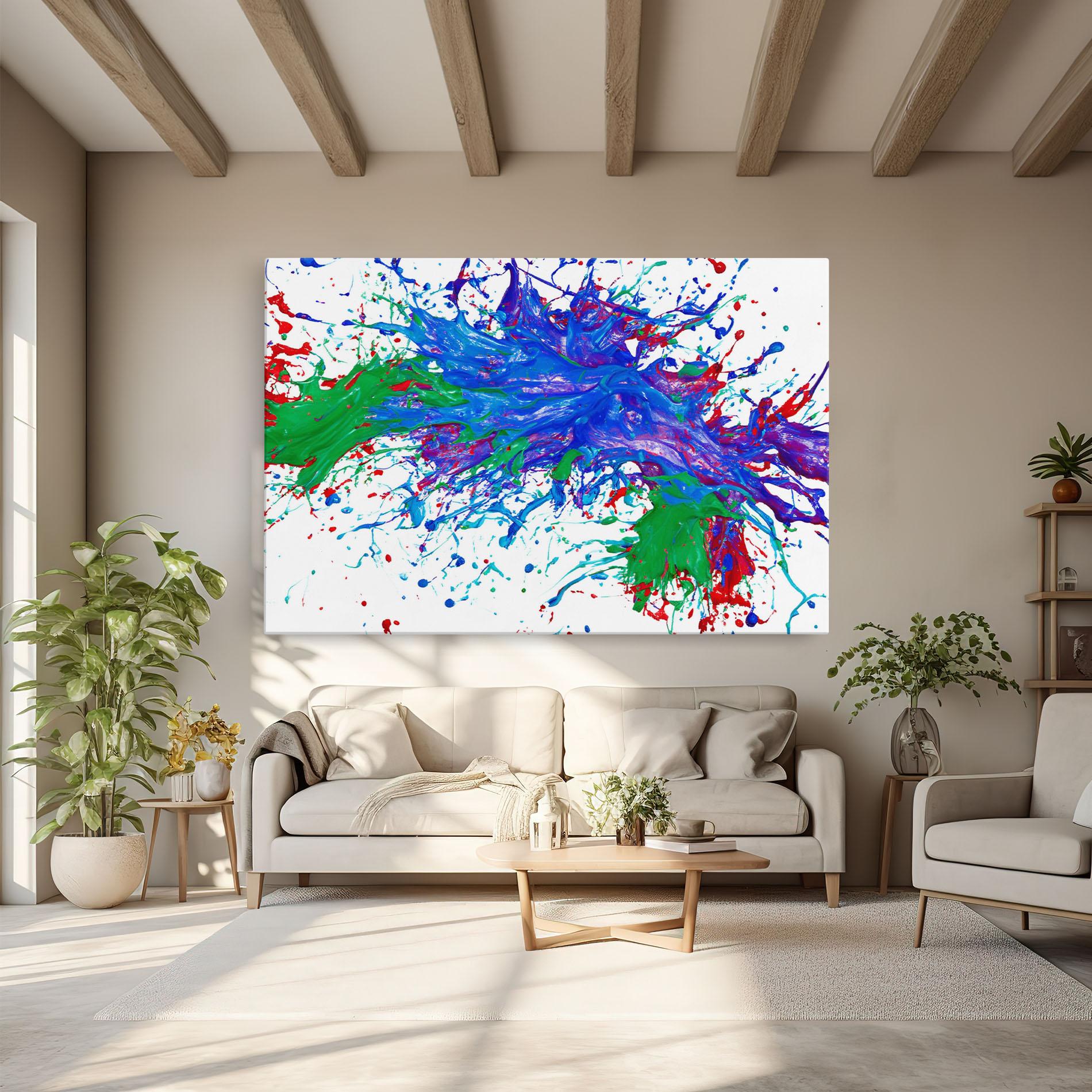 Leinwandbild Colorful Blue Purple mockup 6