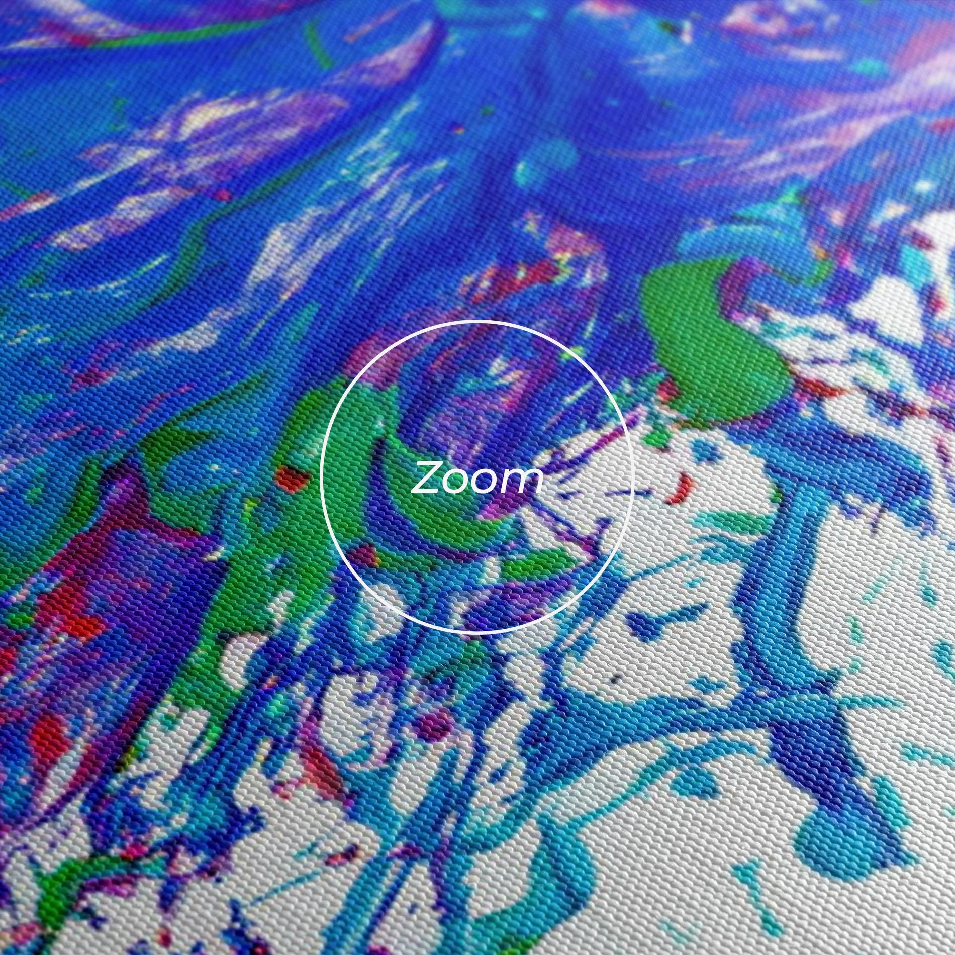 Leinwandbild Colorful Blue Purple mockup 3