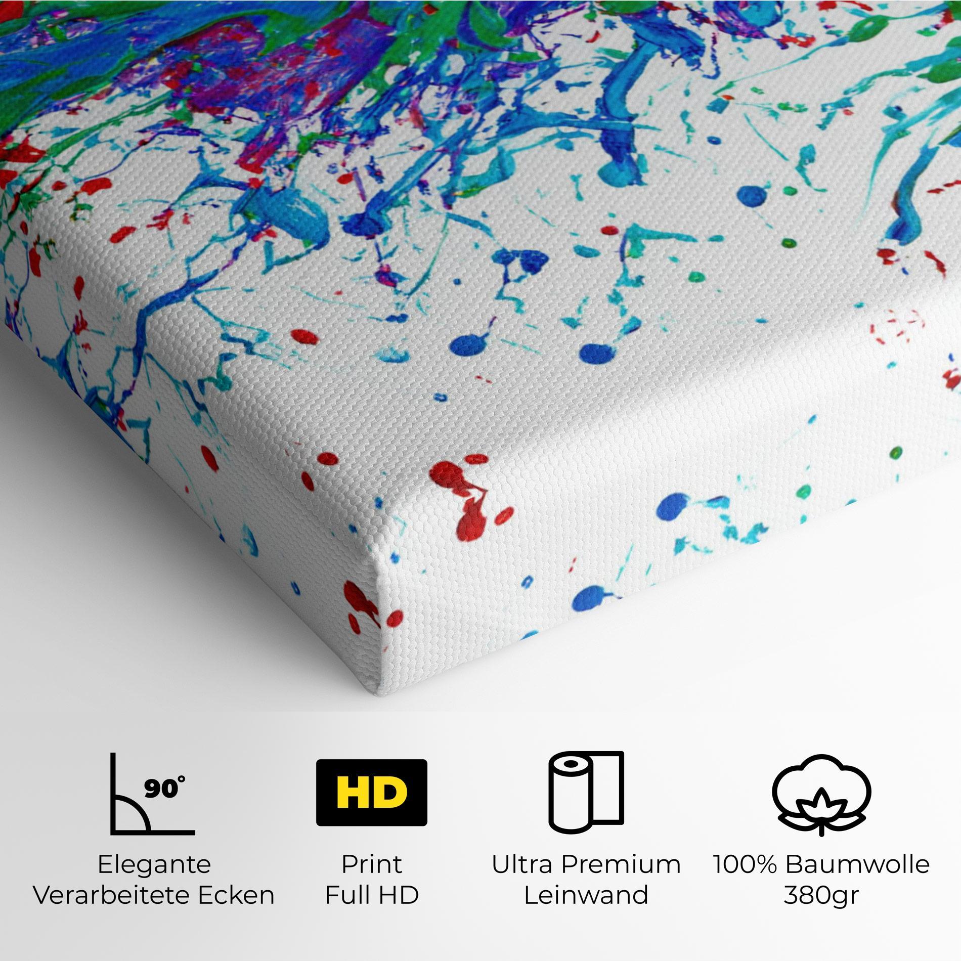 Leinwandbild Colorful Blue Purple mockup 4