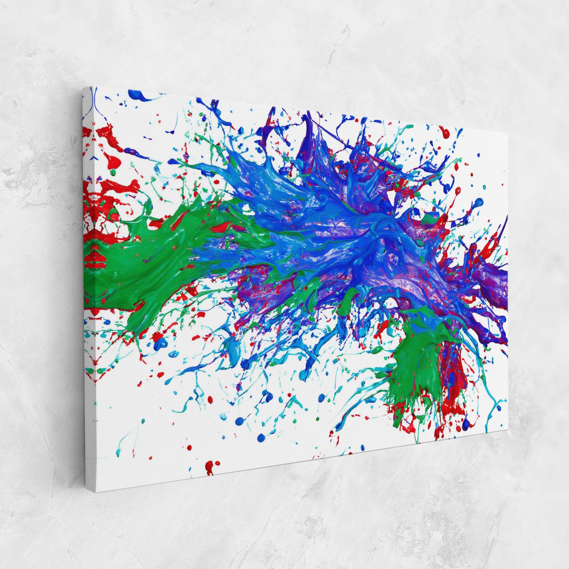 Leinwandbild Colorful Blue Purple mockup 1