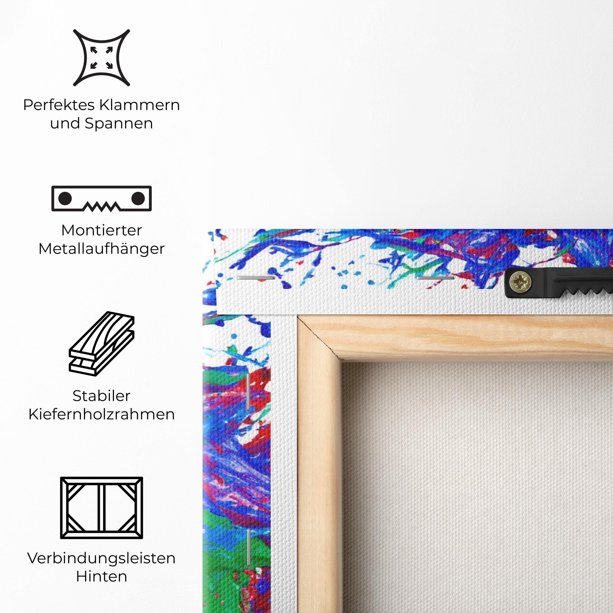 Leinwandbild Colorful Blue Purple mockup 5