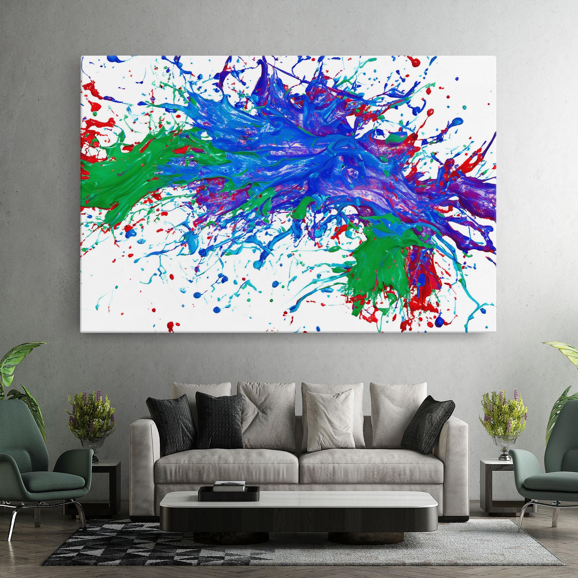 Leinwandbild Colorful Blue Purple mockup 7