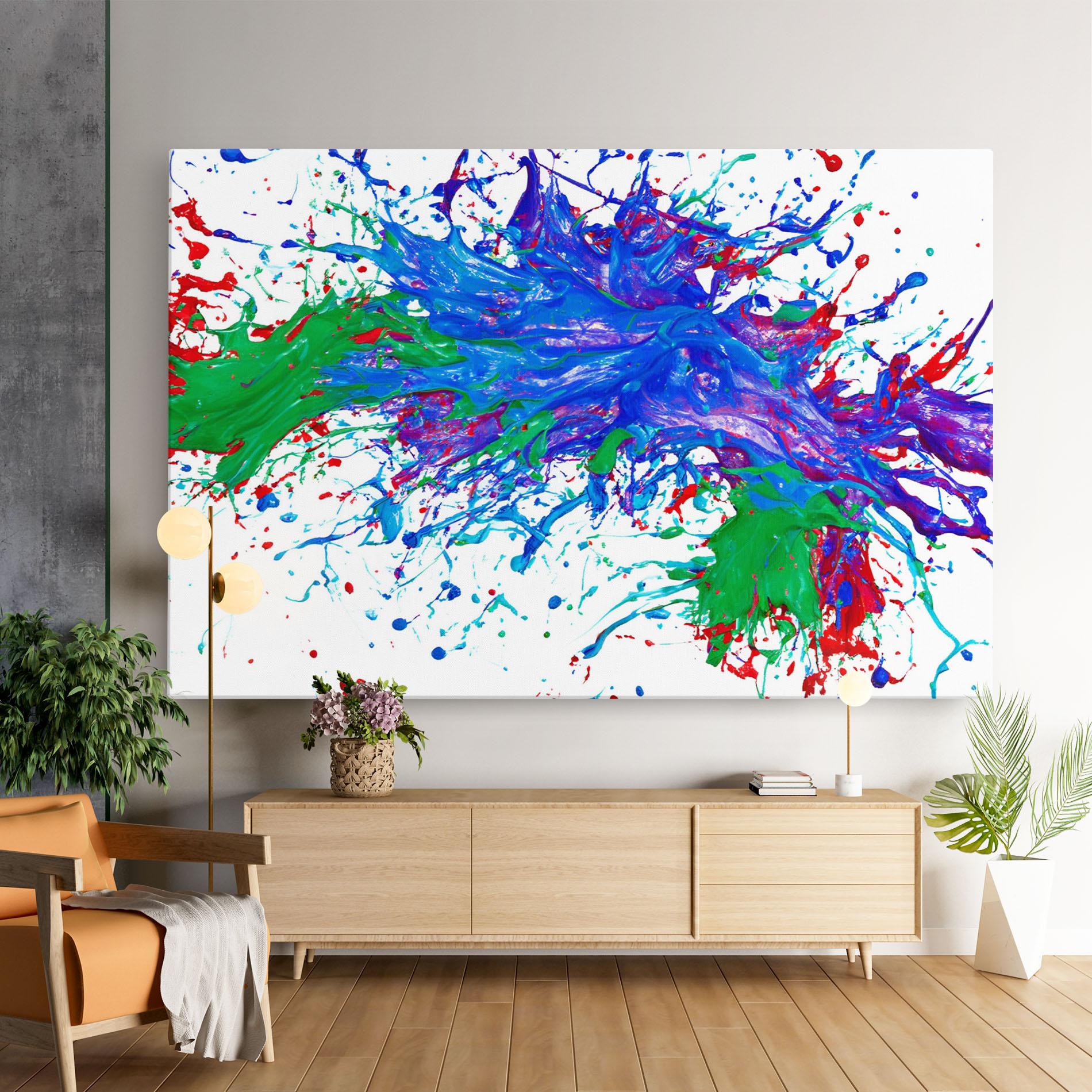 Leinwandbild Colorful Blue Purple mockup 9