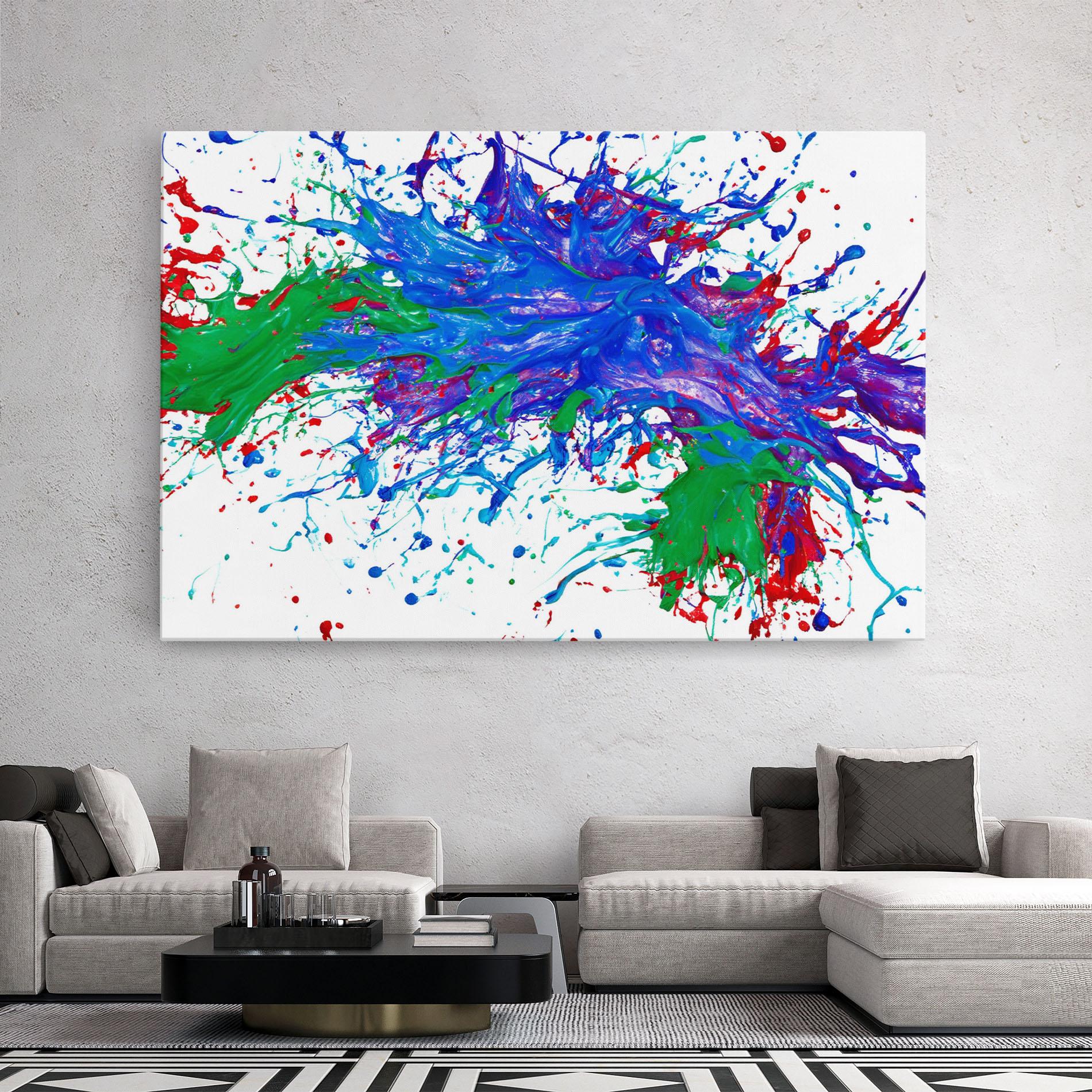 Leinwandbild Colorful Blue Purple mockup 2