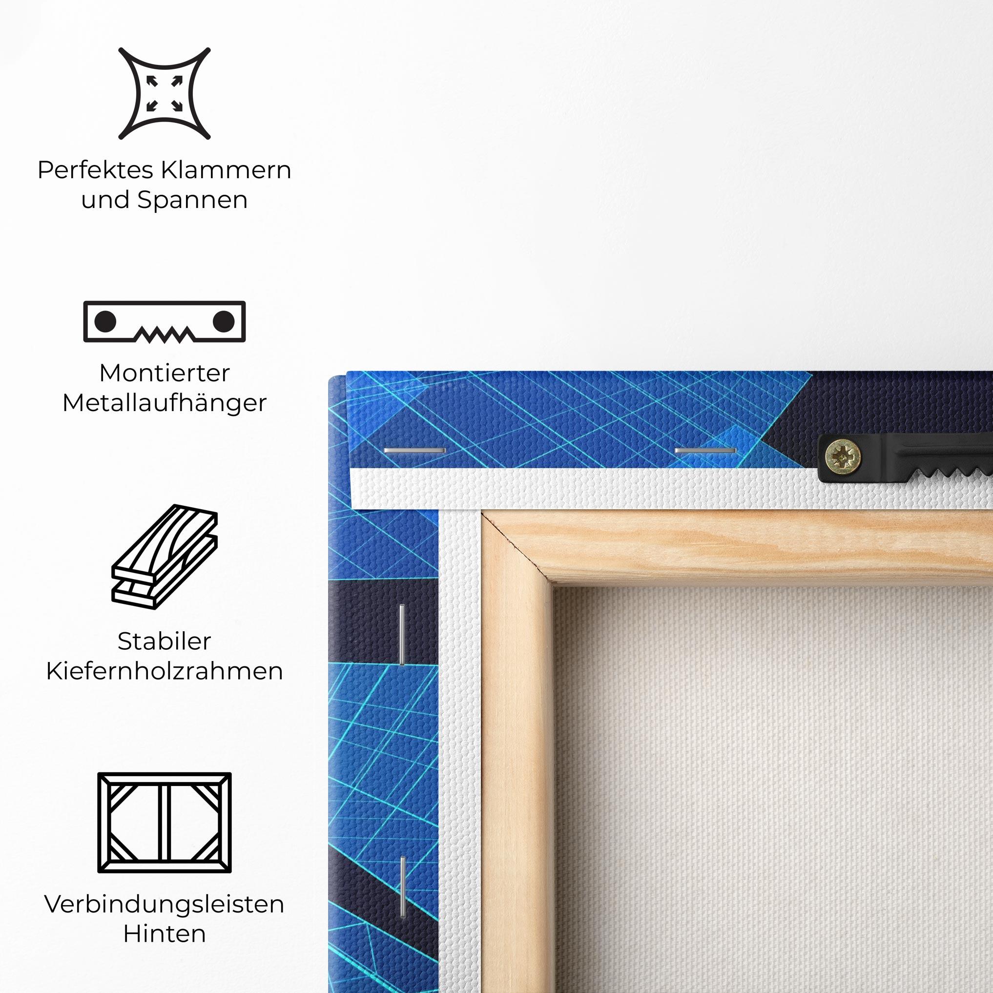 Leinwandbild Blue Buildings mockup 5