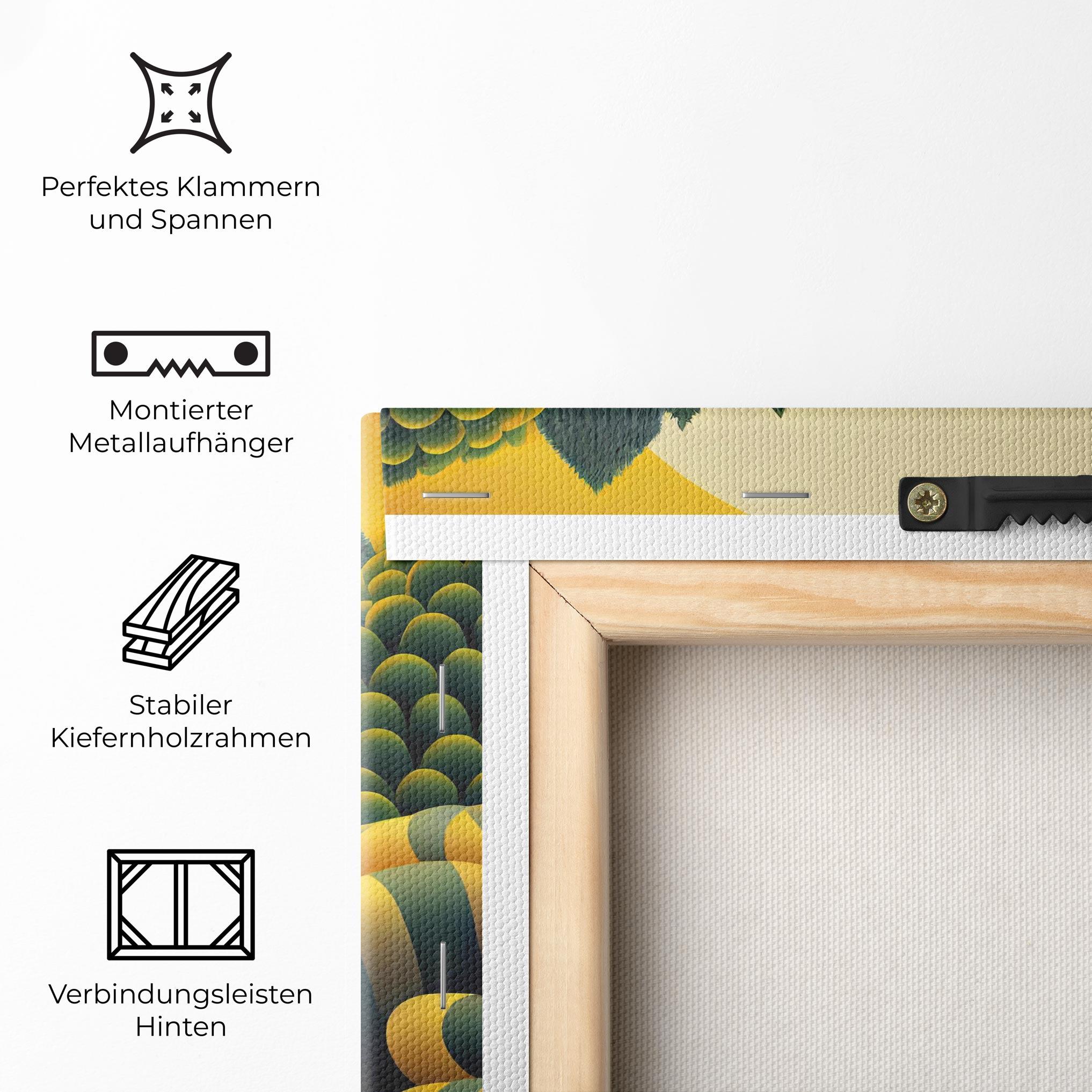 Leinwandbild Green Yellow View mockup 5