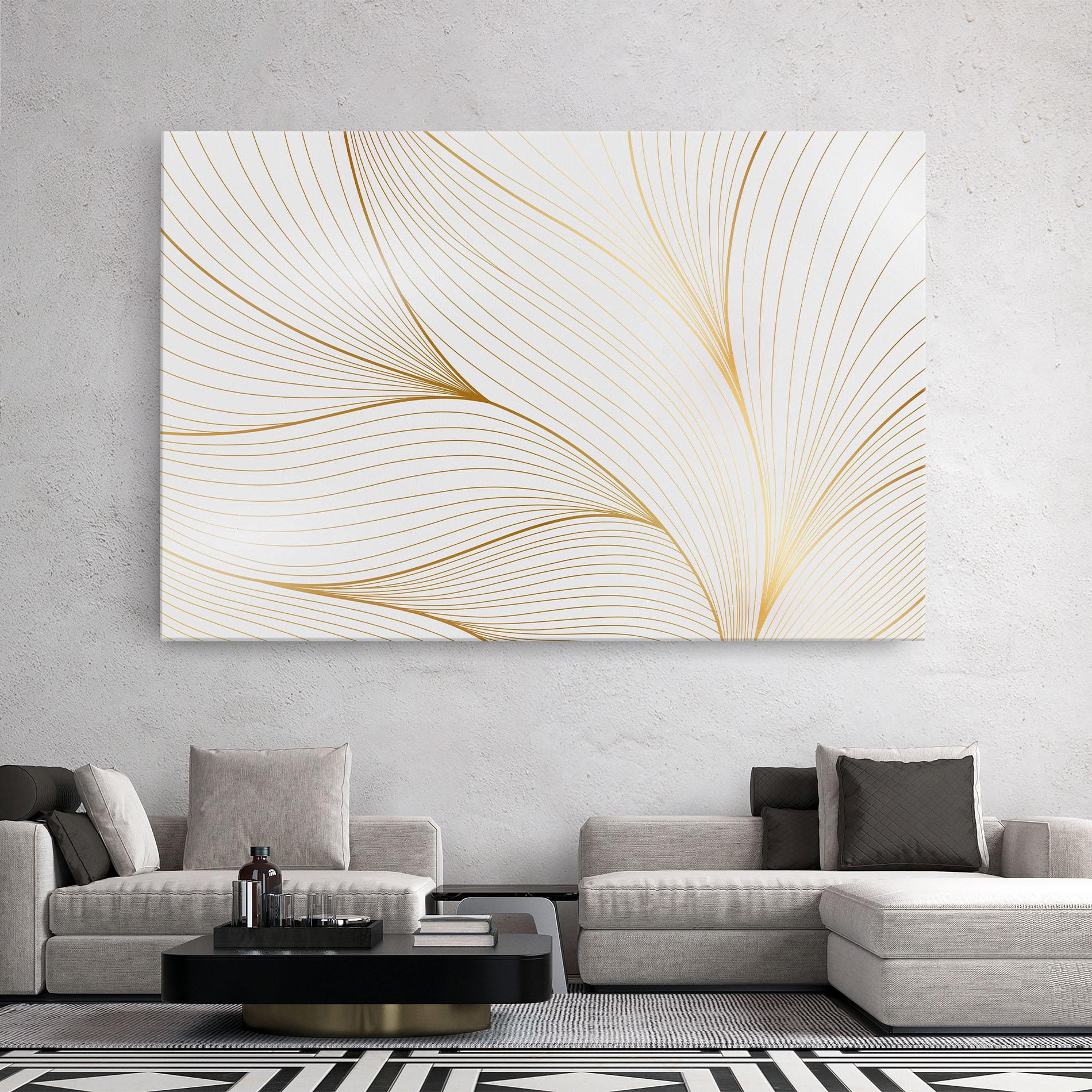 Leinwandbild Gold Wave mockup 2