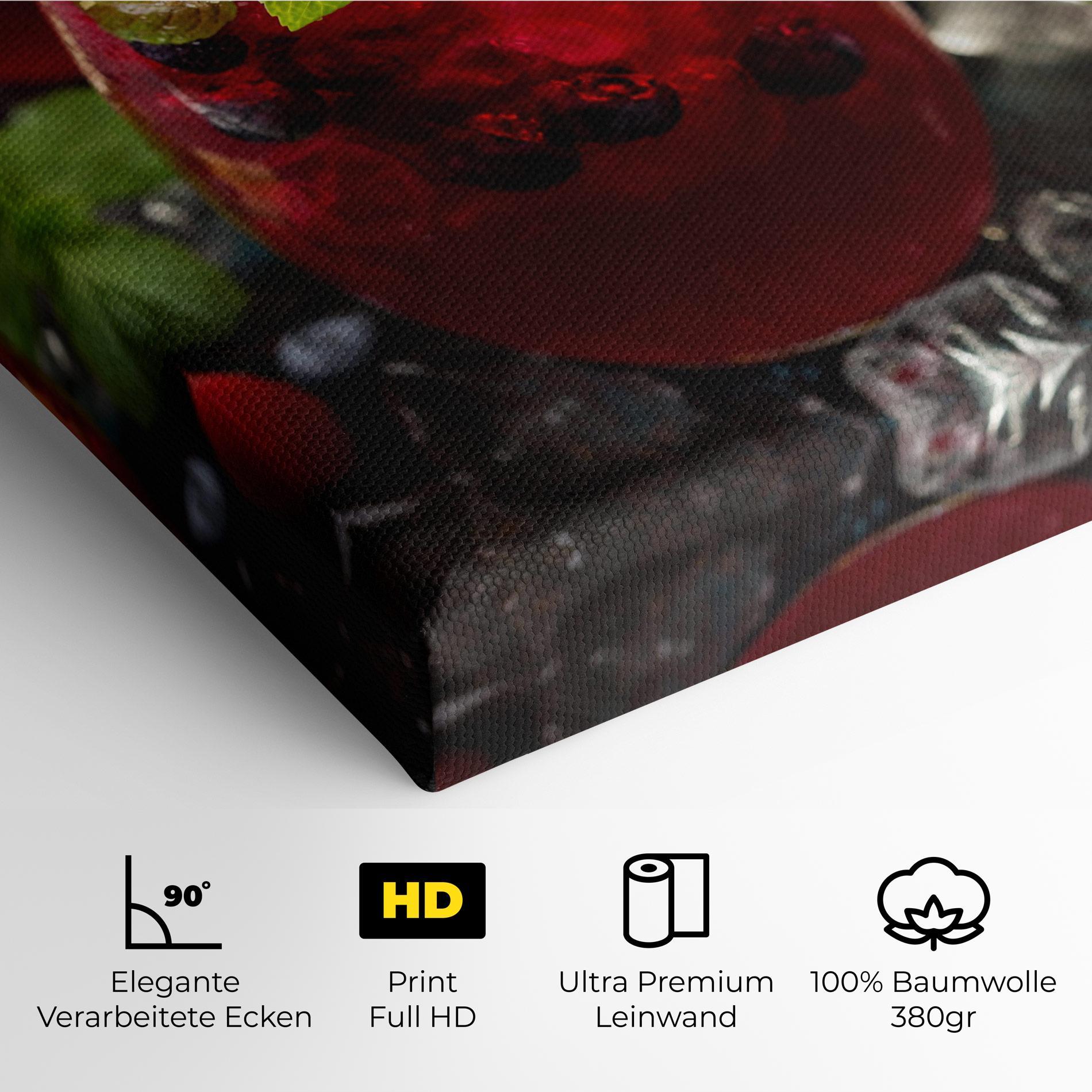Leinwandbild Berry Drink mockup 4