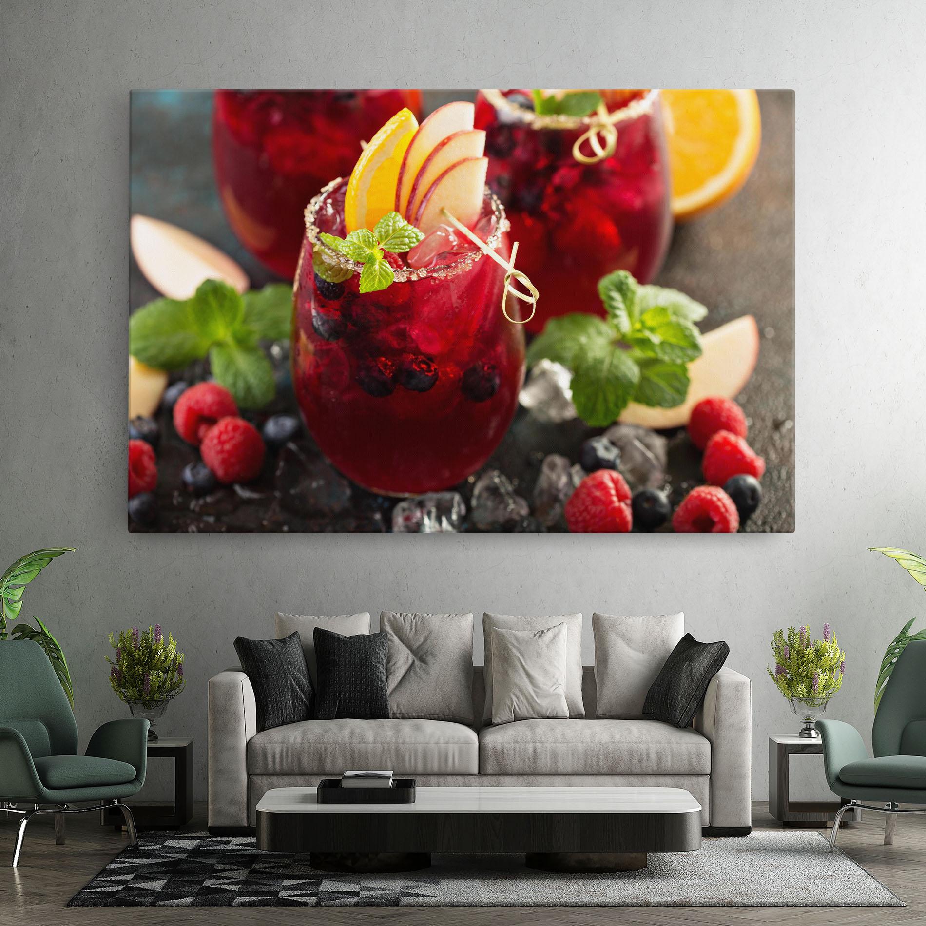 Leinwandbild Berry Drink mockup 7