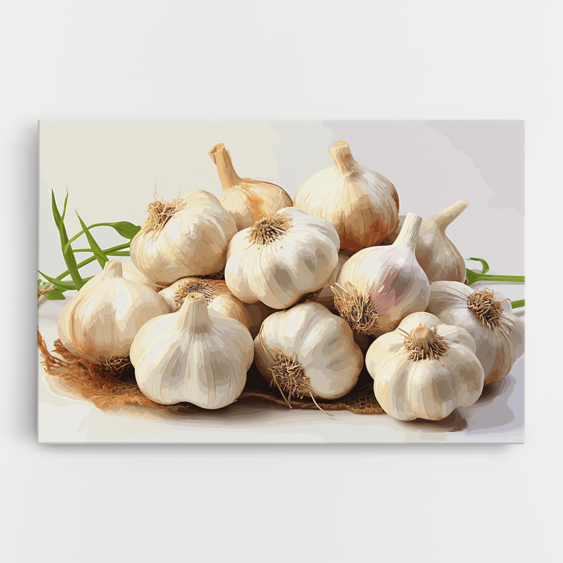 Leinwandbild Garlic Art mockup 0