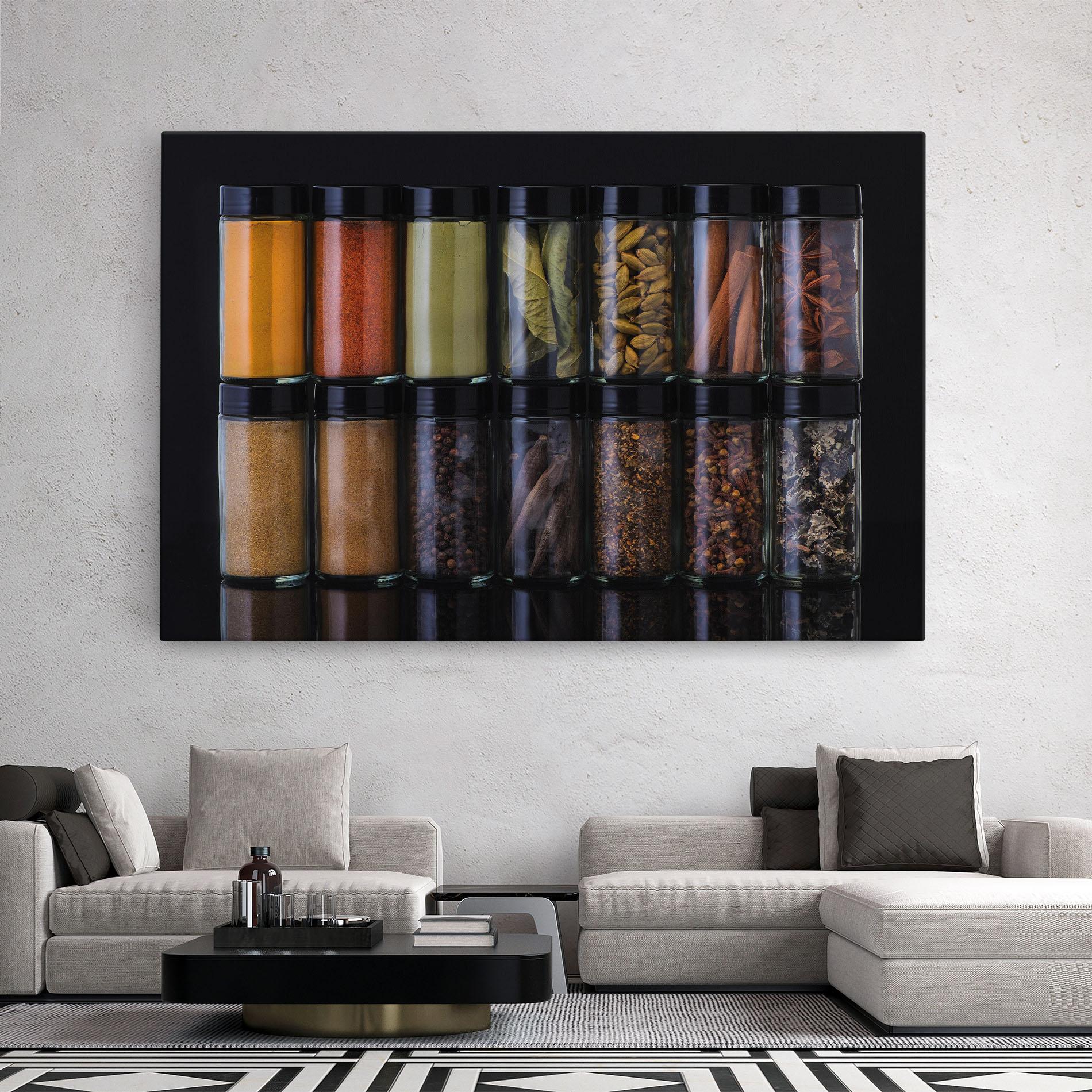 Leinwandbild Seasonings Jars mockup 2