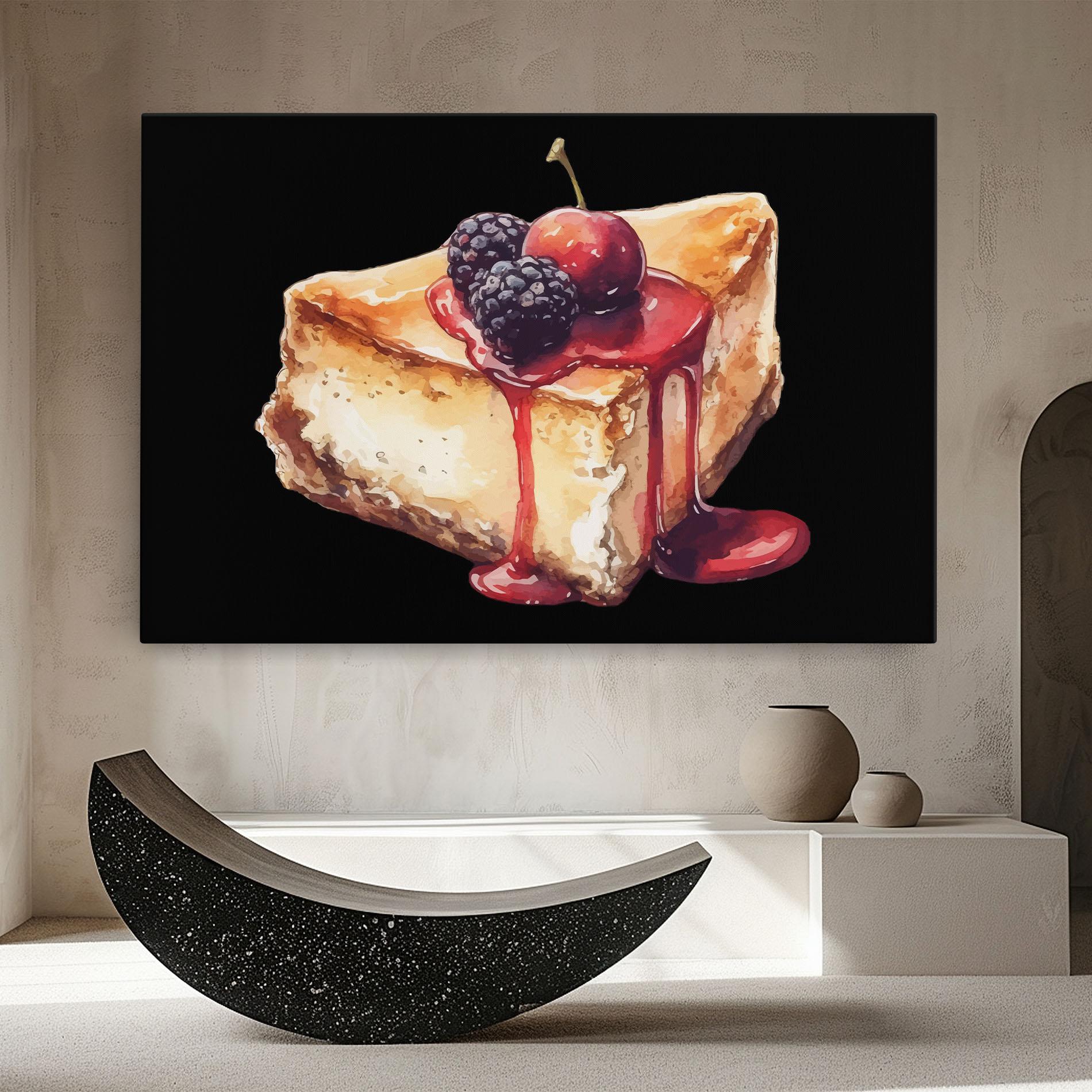 Leinwandbild Berries Pie mockup 8