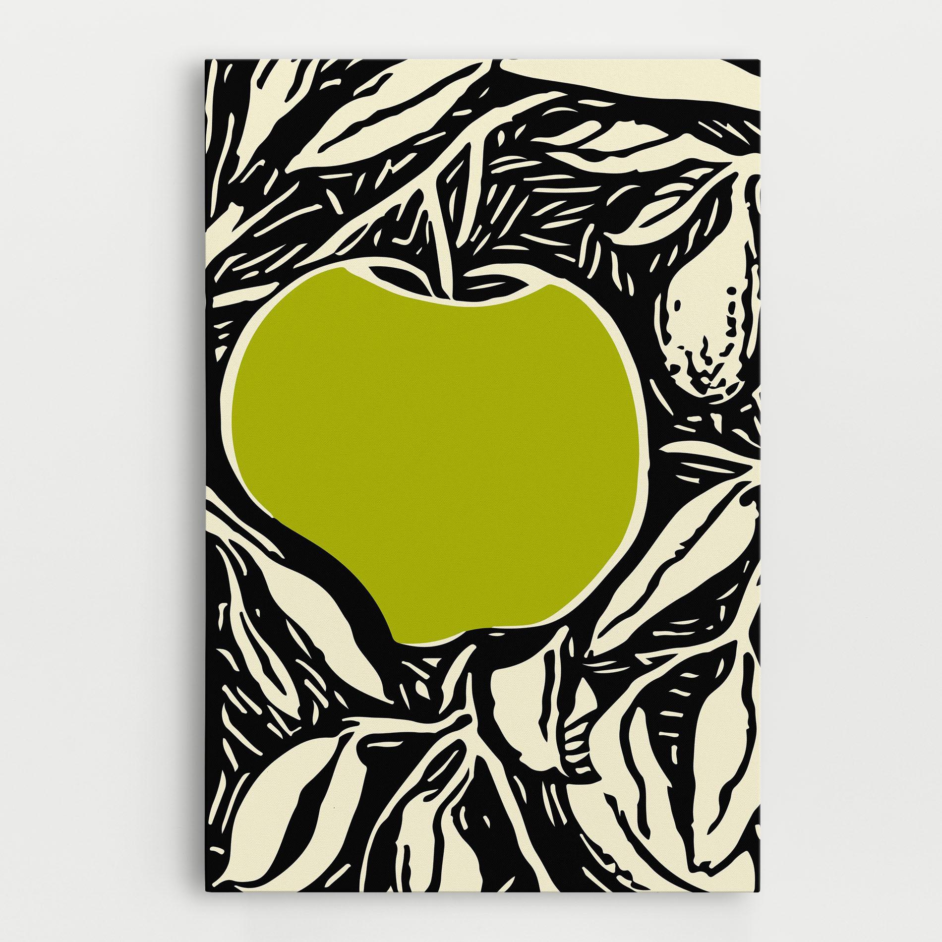 Leinwandbild Green Apple mockup 0