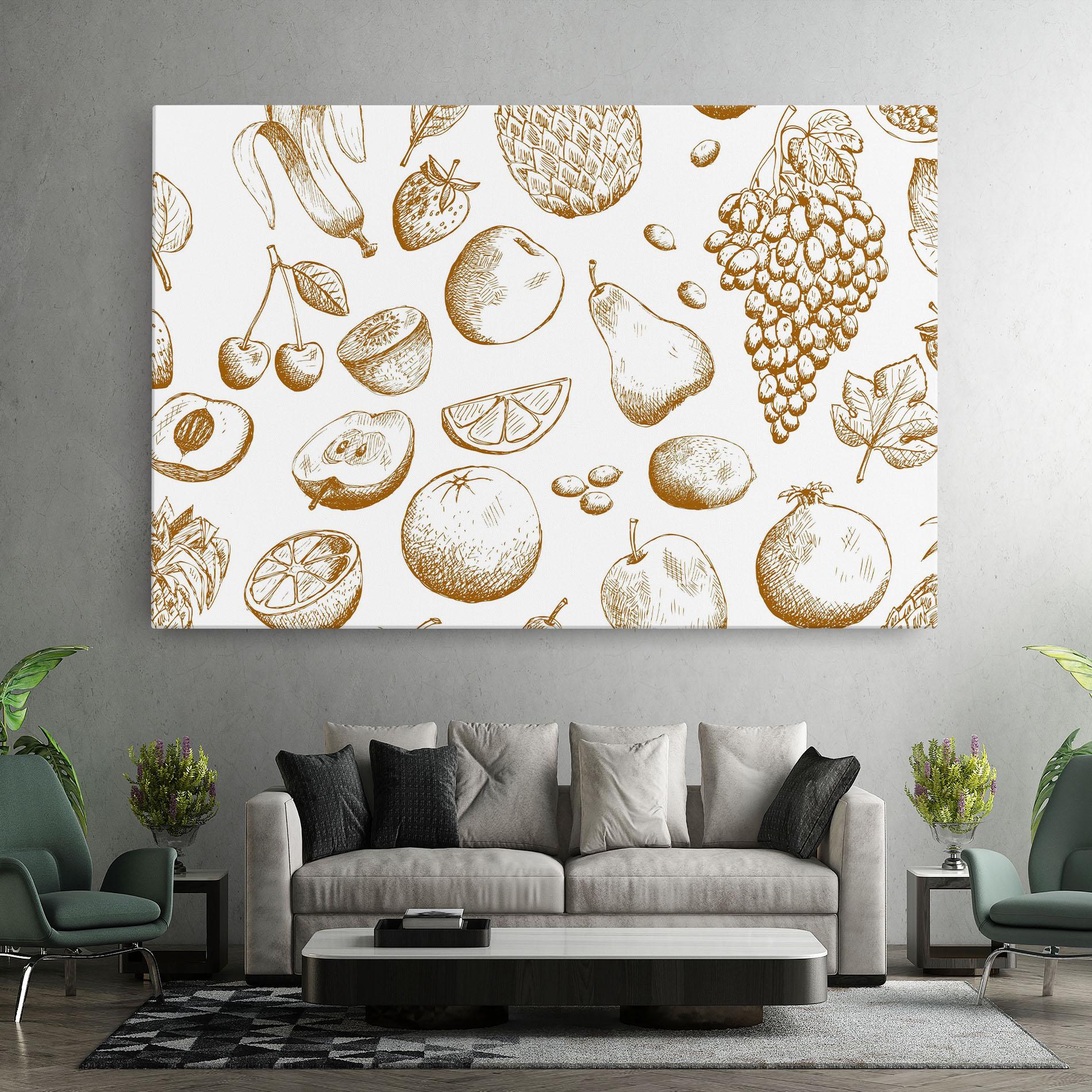 Leinwandbild Floating Fruits mockup 7