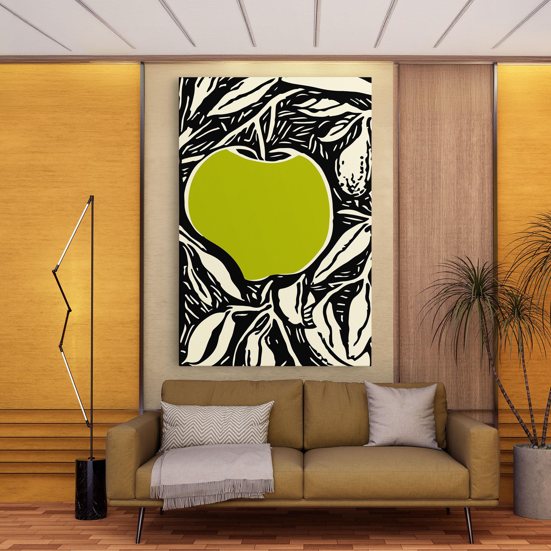 Leinwandbild Green Apple mockup 9