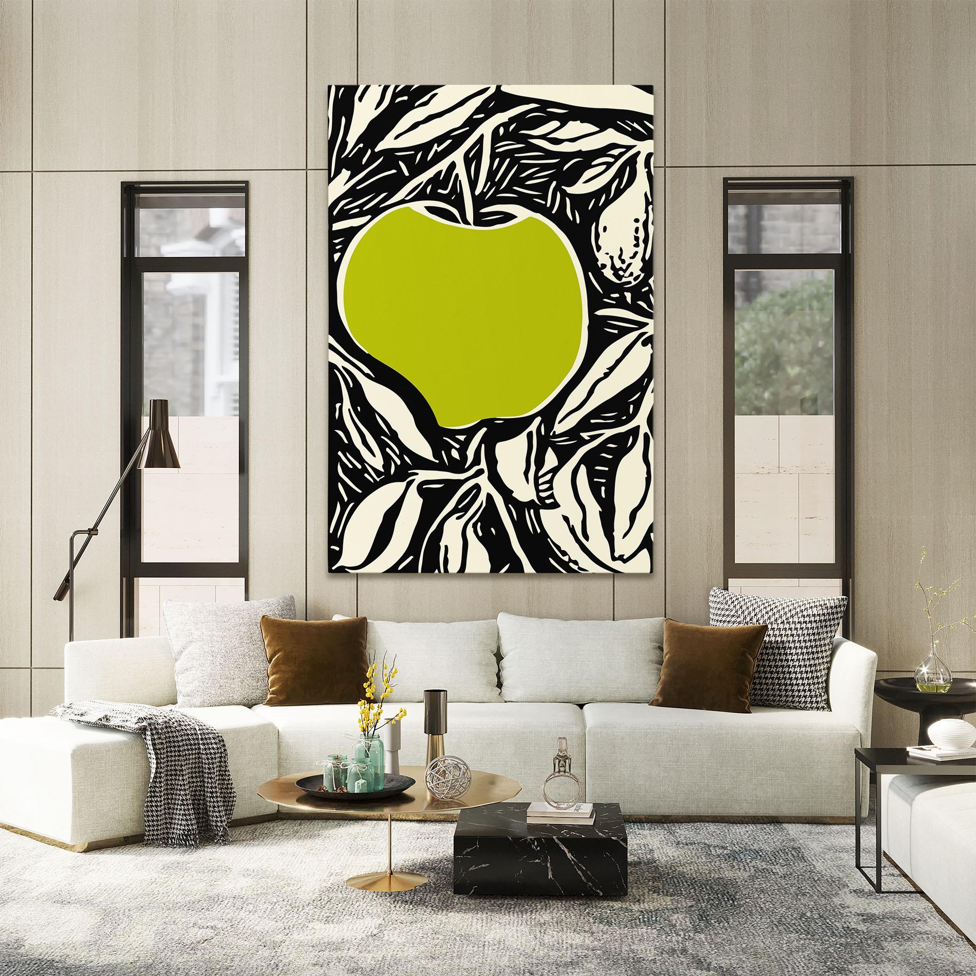 Leinwandbild Green Apple mockup 2
