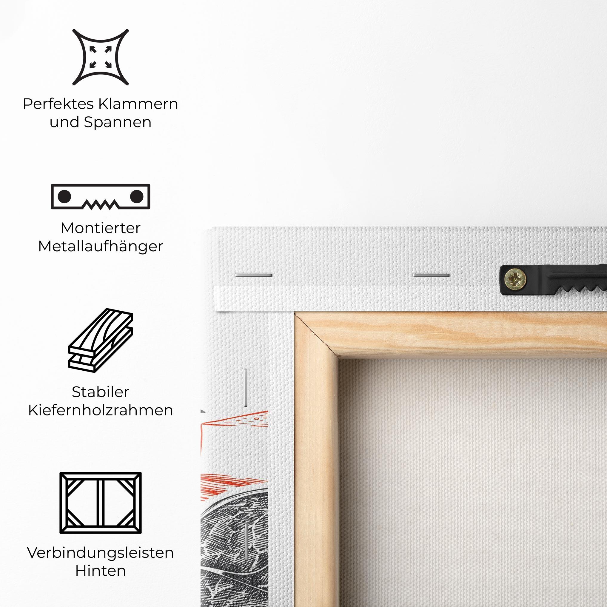 Leinwandbild Grey Orange Meat mockup 5