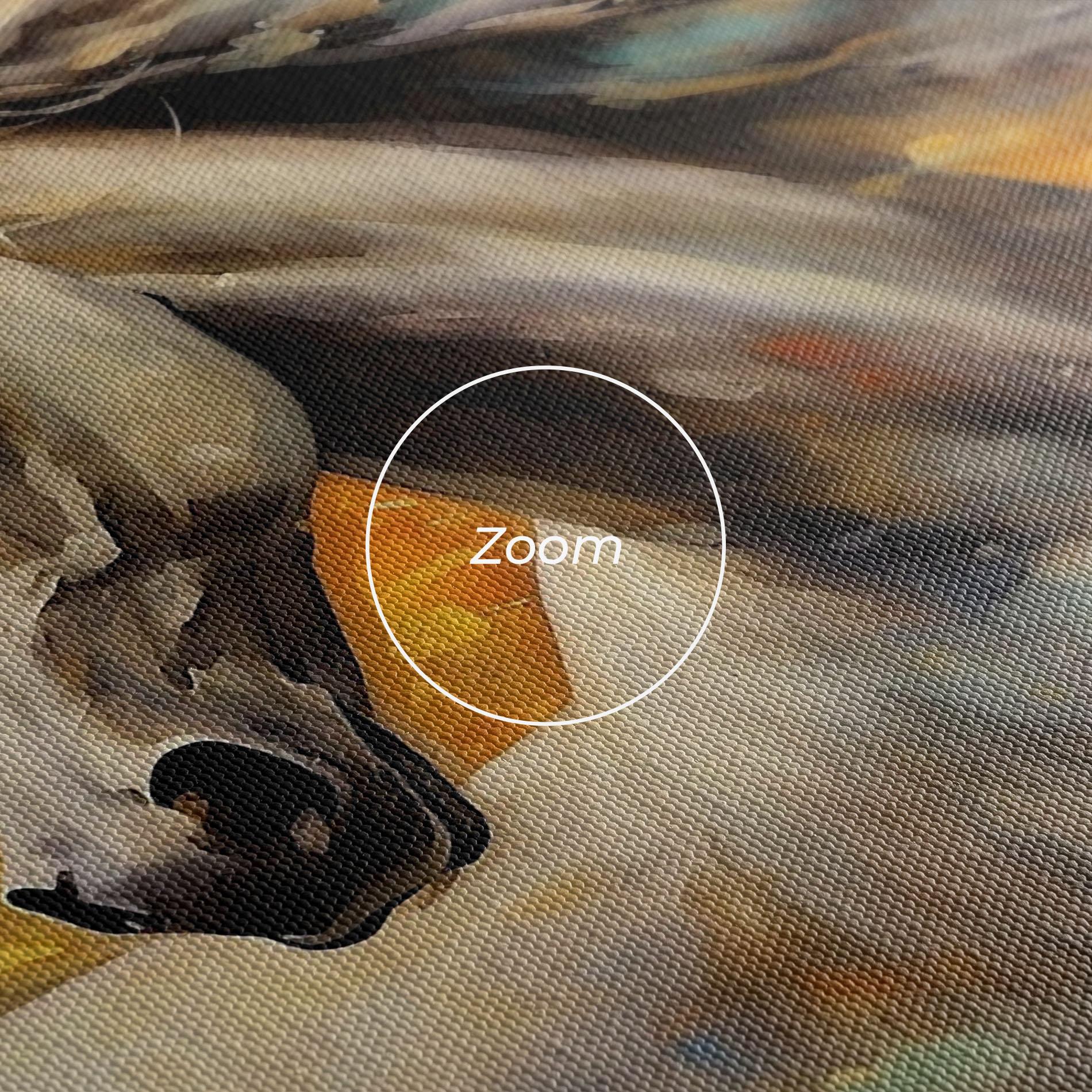 Leinwandbild White Horse Painting mockup 3