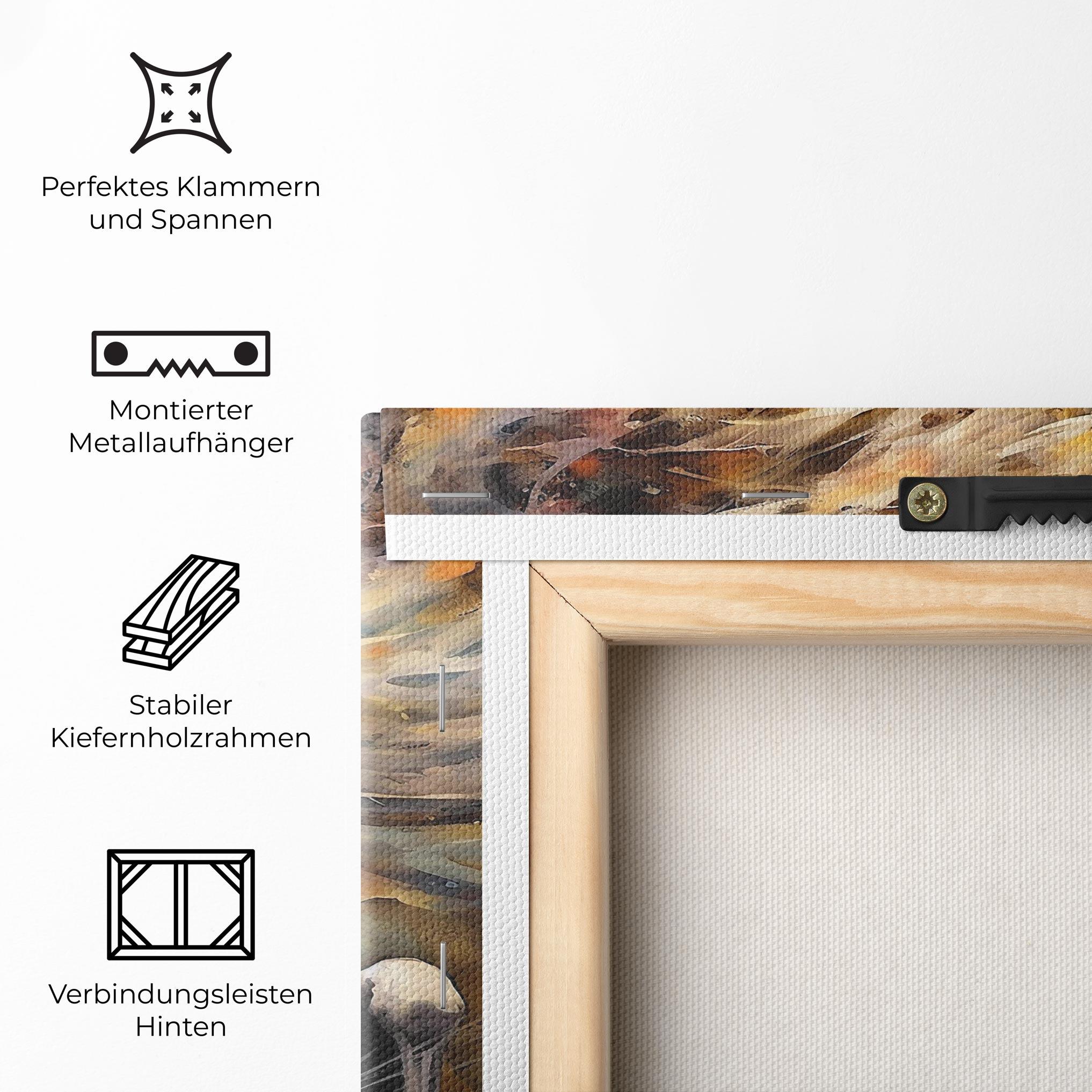 Leinwandbild White Horse Painting mockup 5