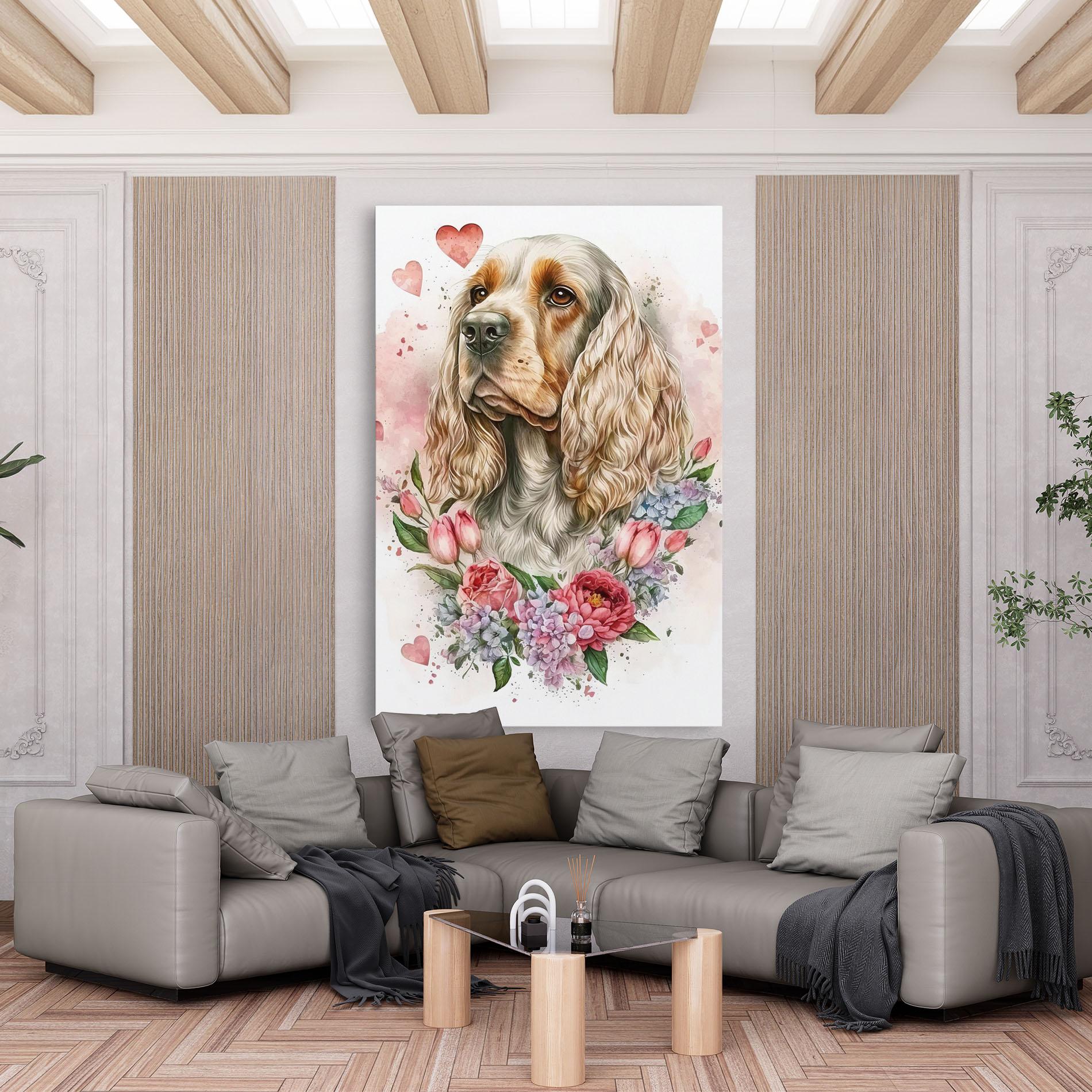 Leinwandbild Cute Little Cocker mockup 6