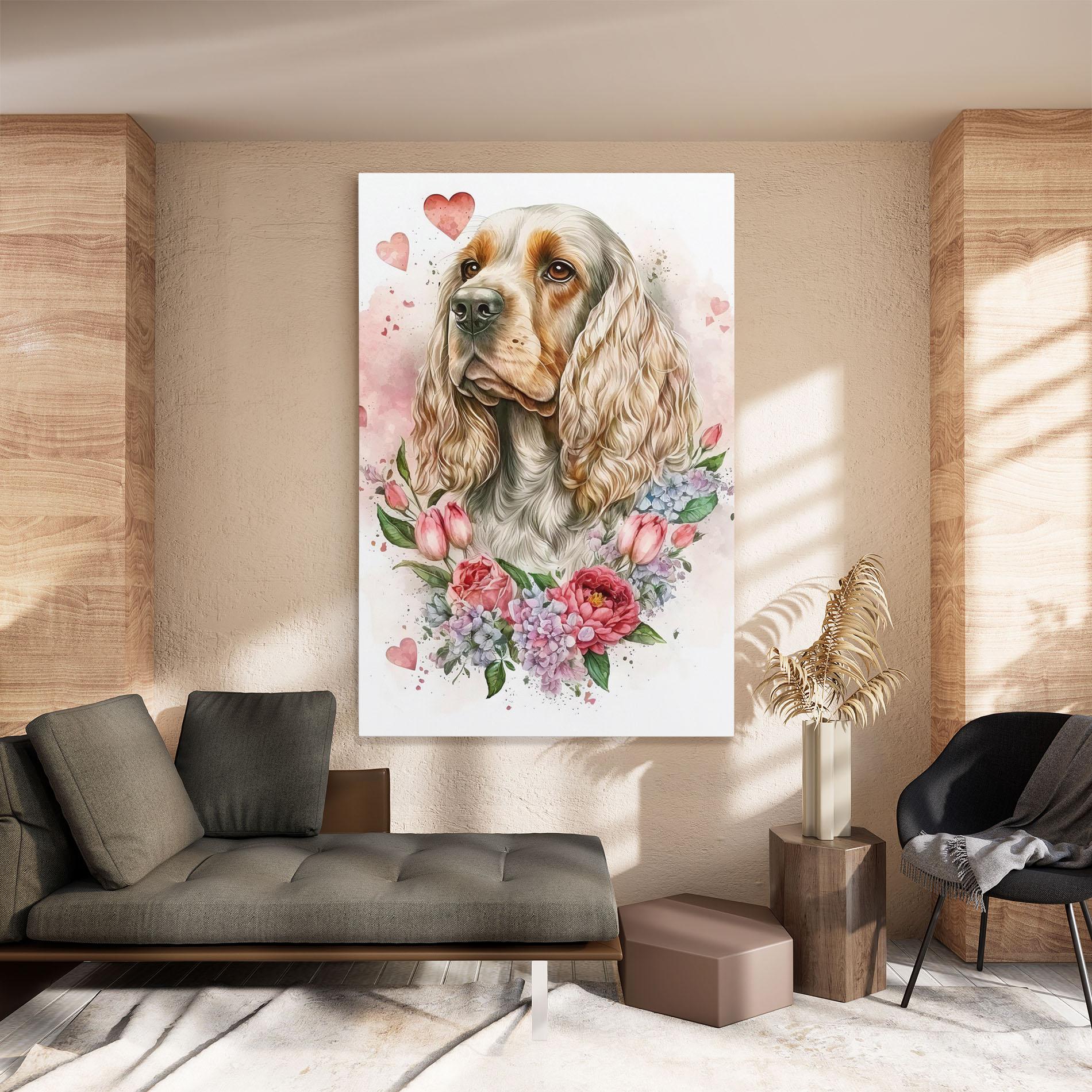 Leinwandbild Cute Little Cocker mockup 8