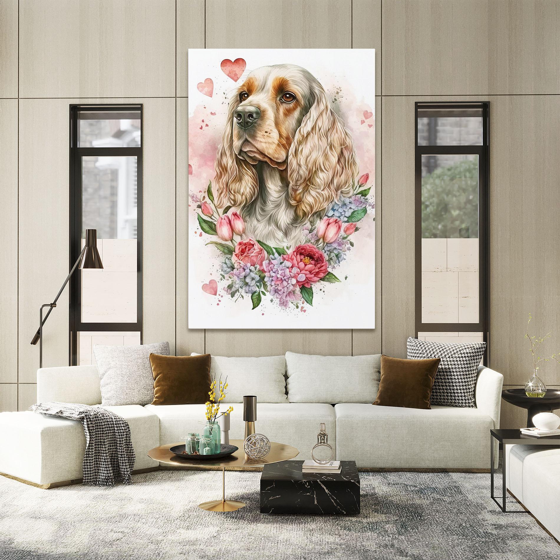 Leinwandbild Cute Little Cocker mockup 2