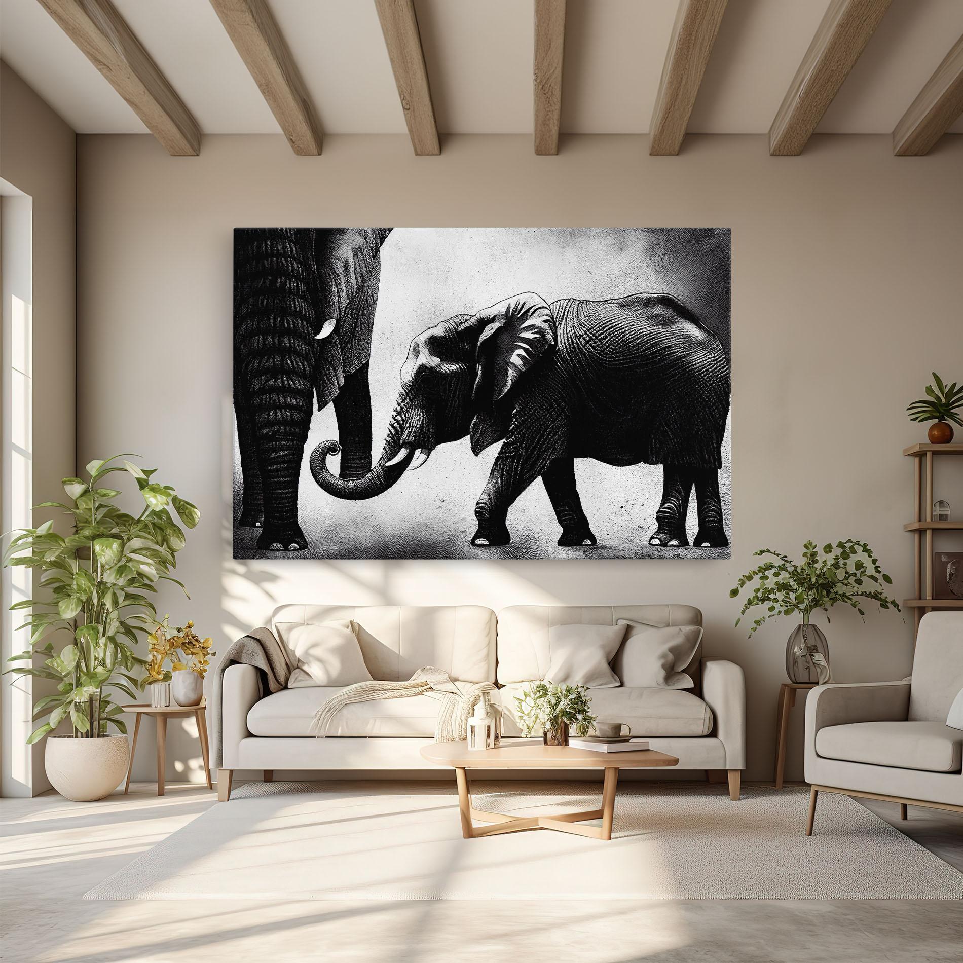 Leinwandbild Baby Elephant mockup 6