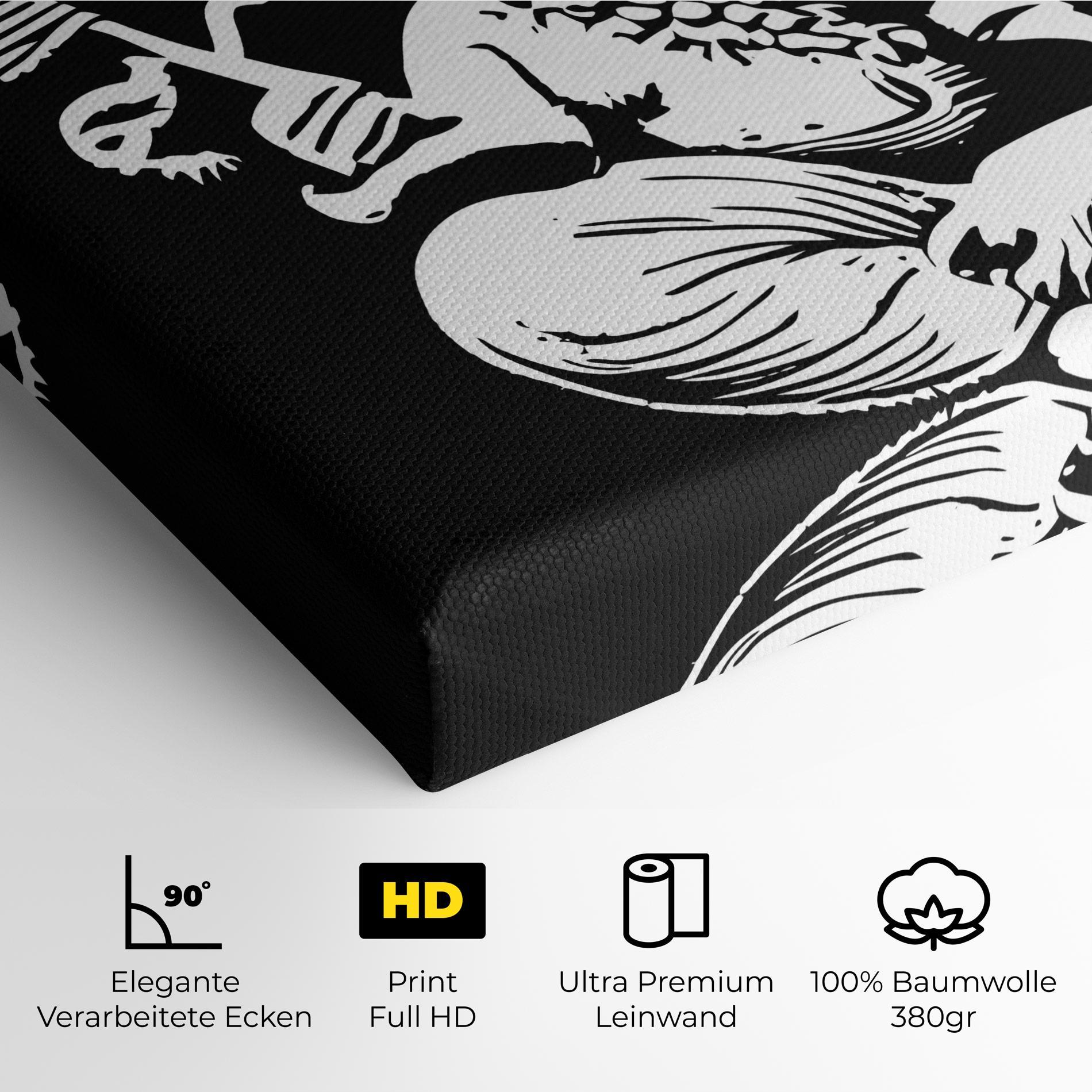 Leinwandbild Black And White Ganesha mockup 4