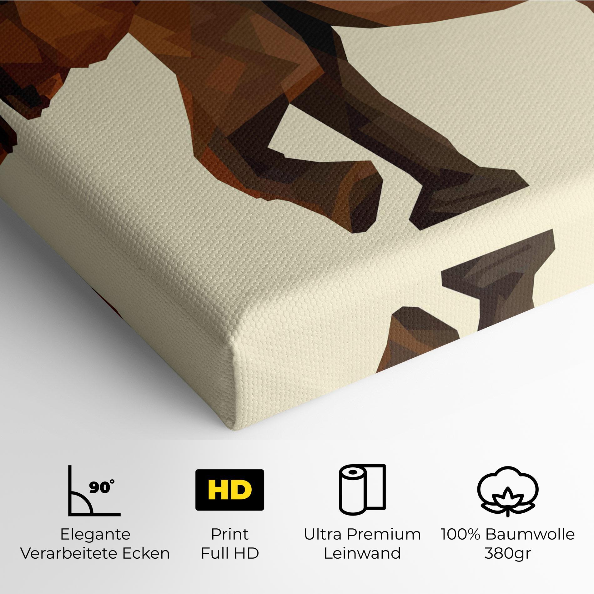Leinwandbild Walking Elephant Cream mockup 4