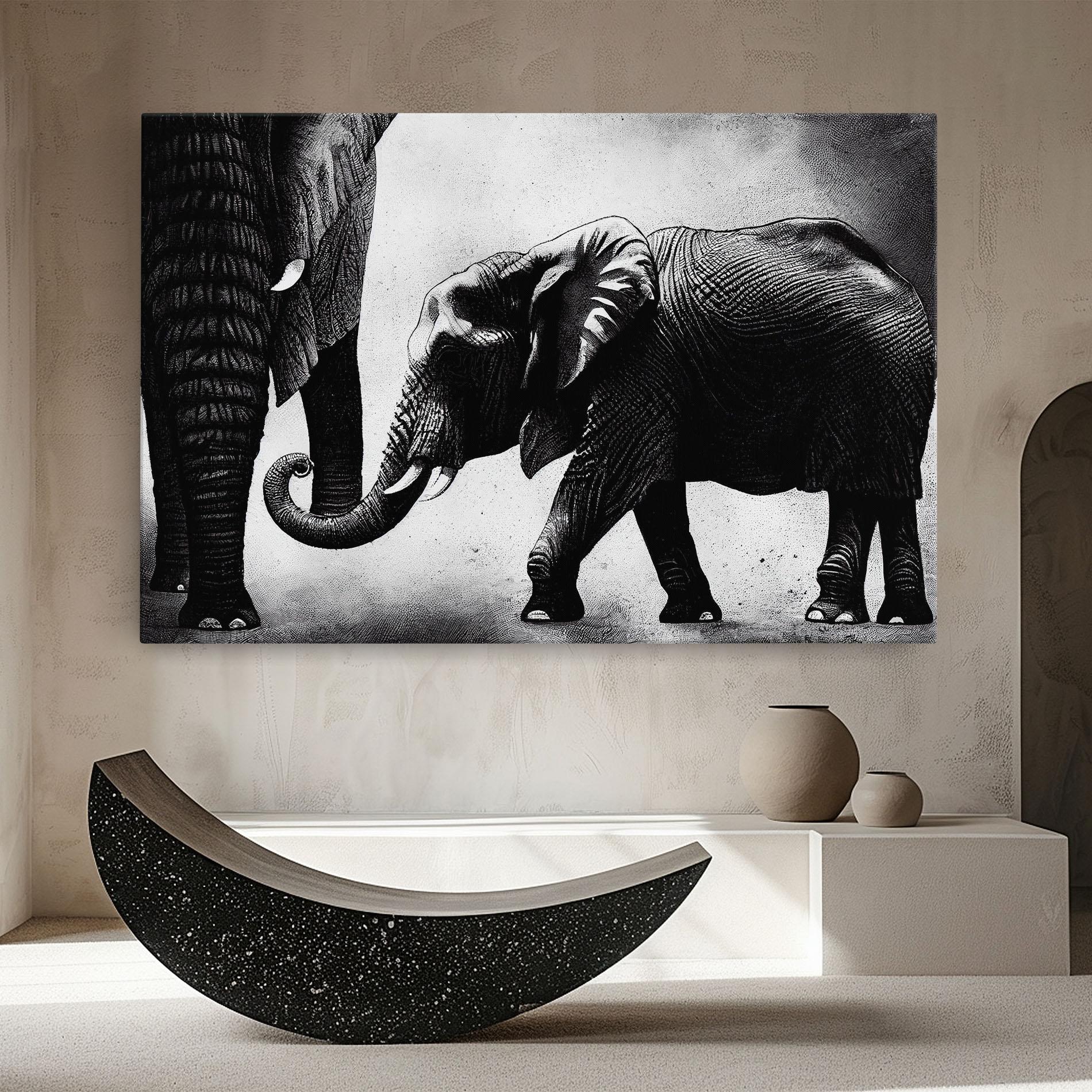 Leinwandbild Baby Elephant mockup 8