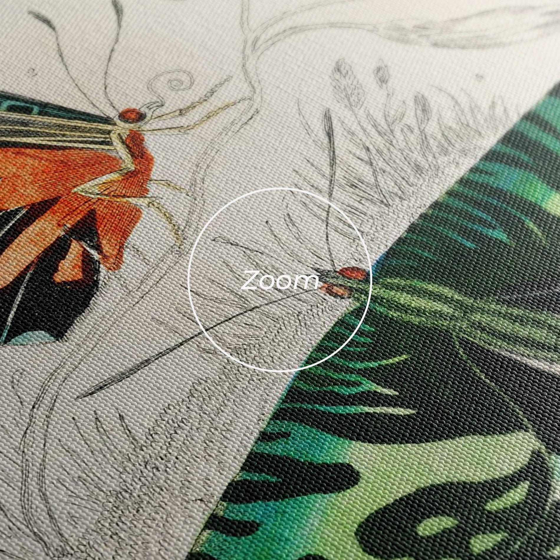 Leinwandbild Butterfly Art mockup 3