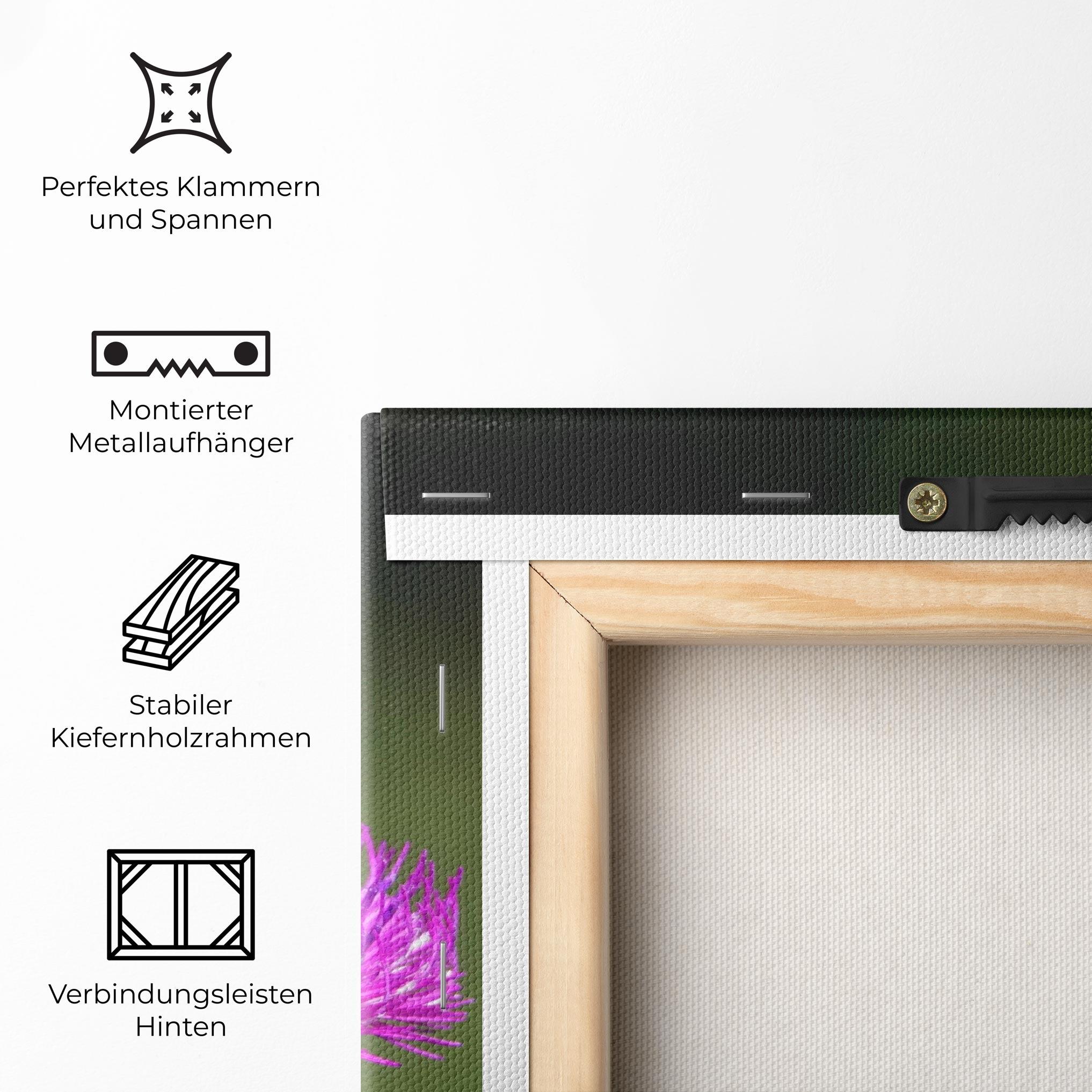 Leinwandbild White Butterfly Pollen mockup 5