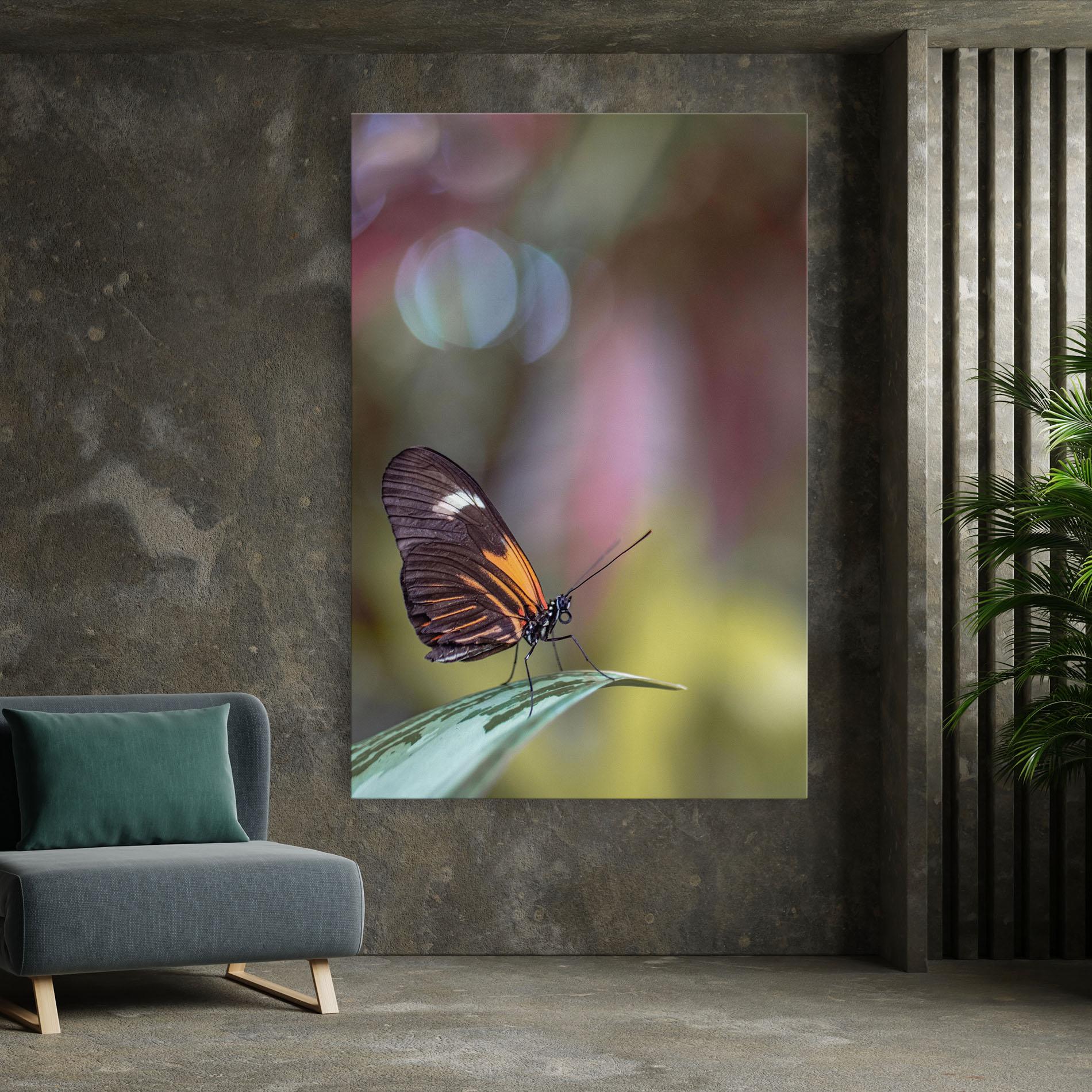 Leinwandbild Dark Purple Butterfly mockup 7