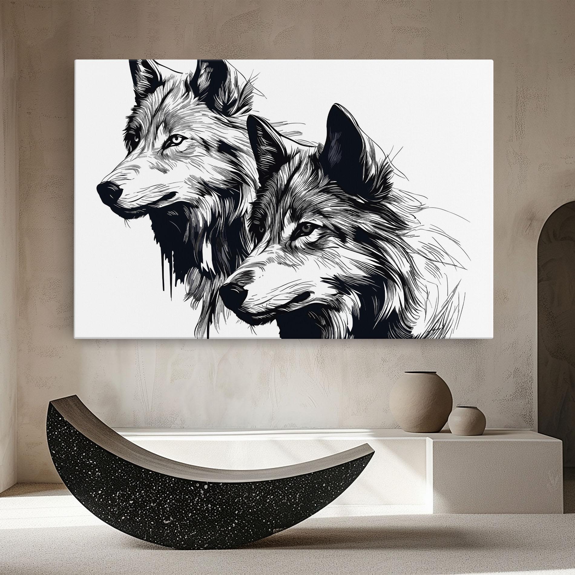 Leinwandbild Wolf Friends mockup 8