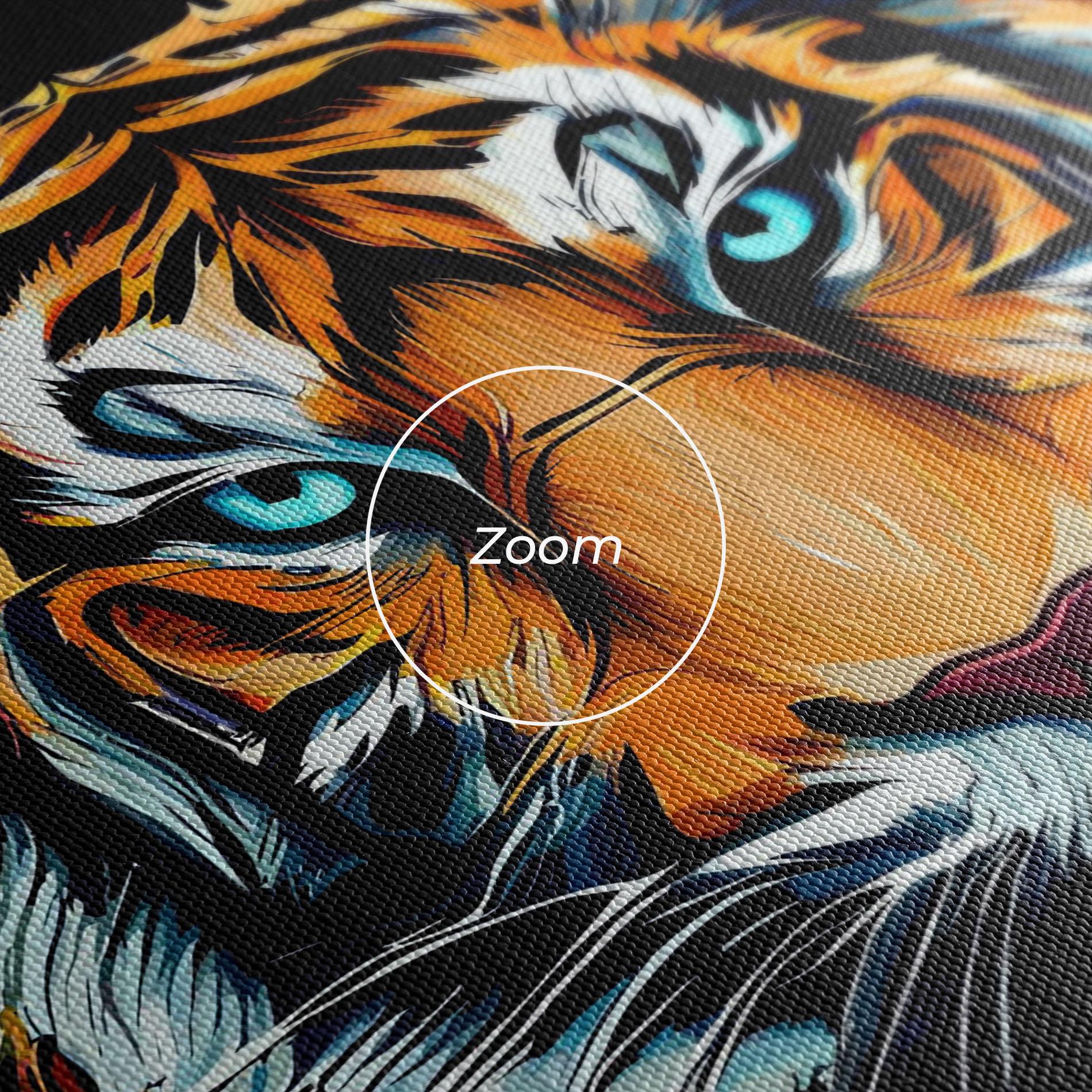 Leinwandbild Geometric Tiger mockup 3
