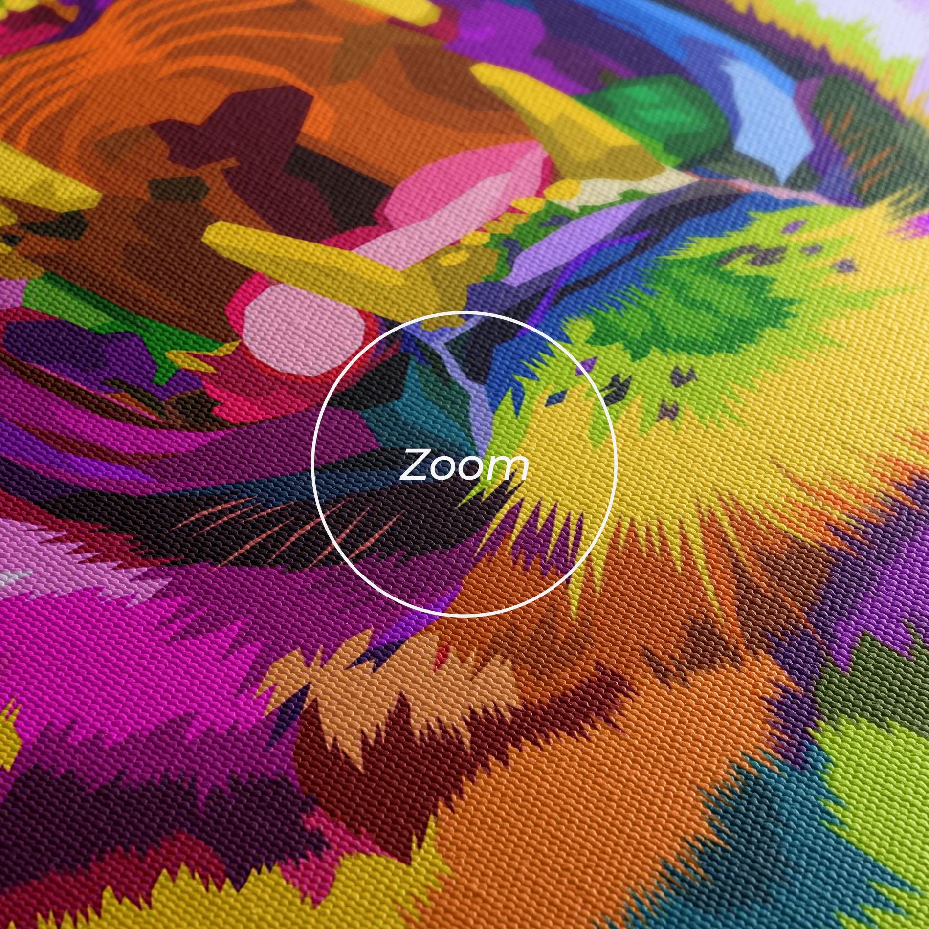 Leinwandbild Tiger Mix Color mockup 3