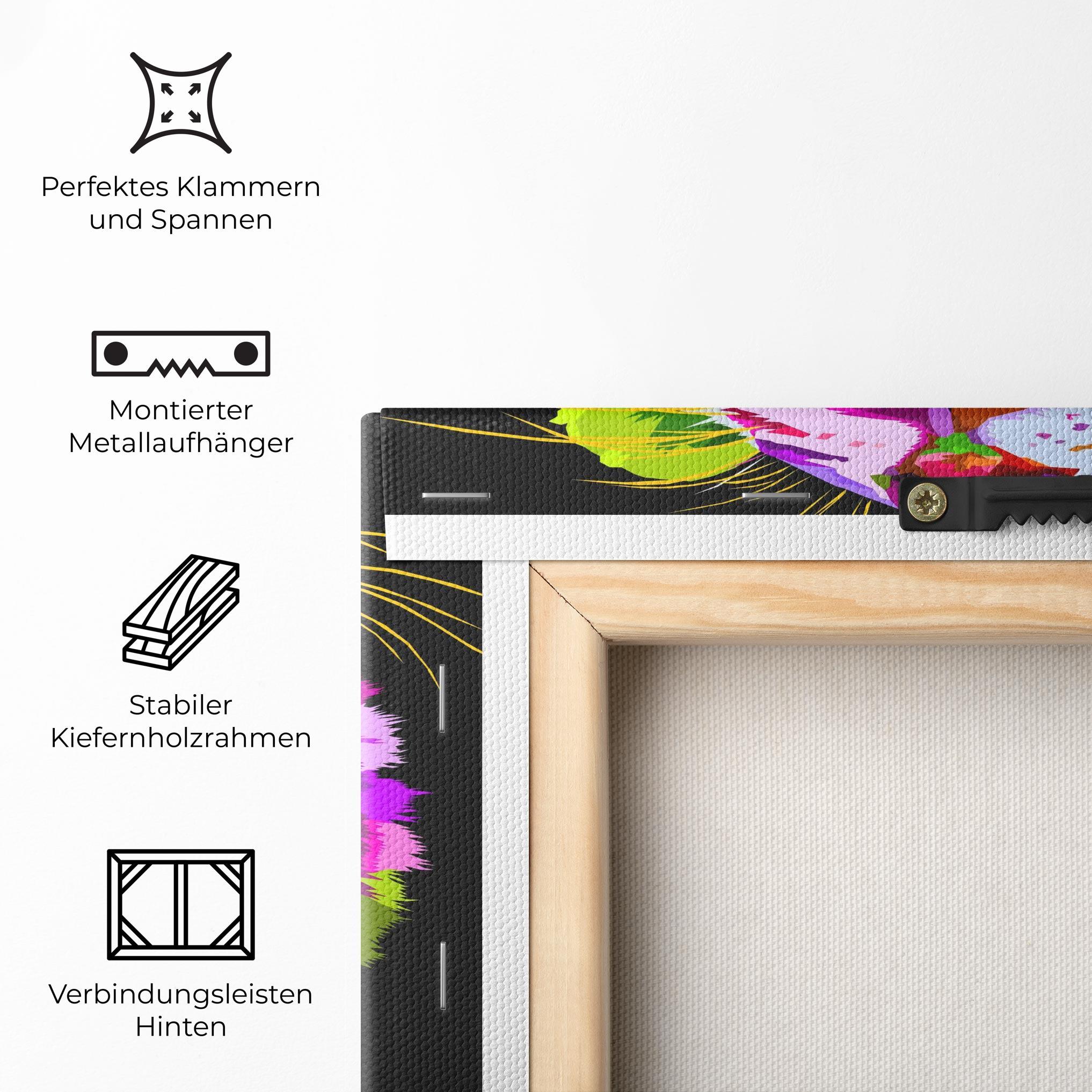 Leinwandbild Tiger Mix Color mockup 5