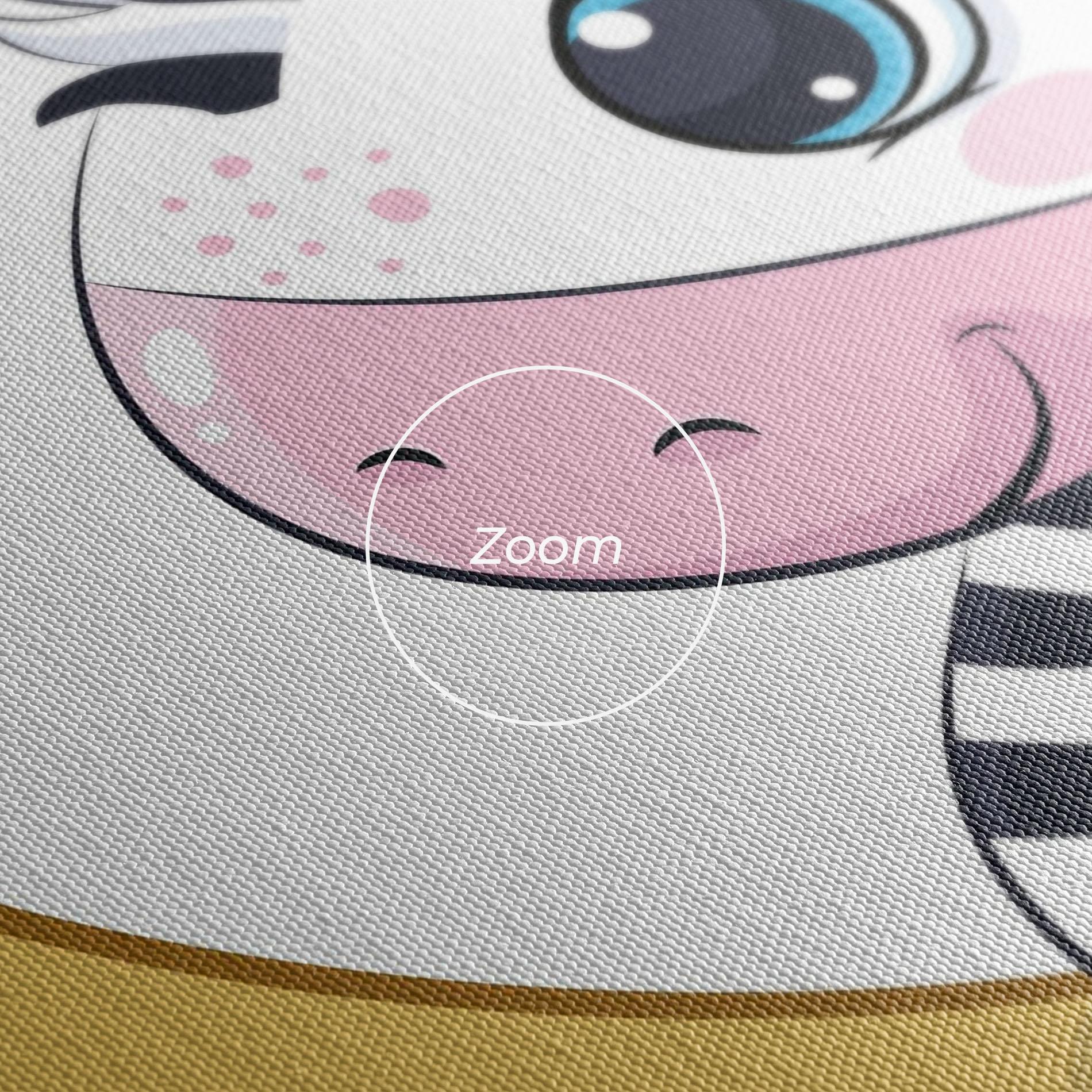 Leinwandbild Cute Zebra Moon mockup 3