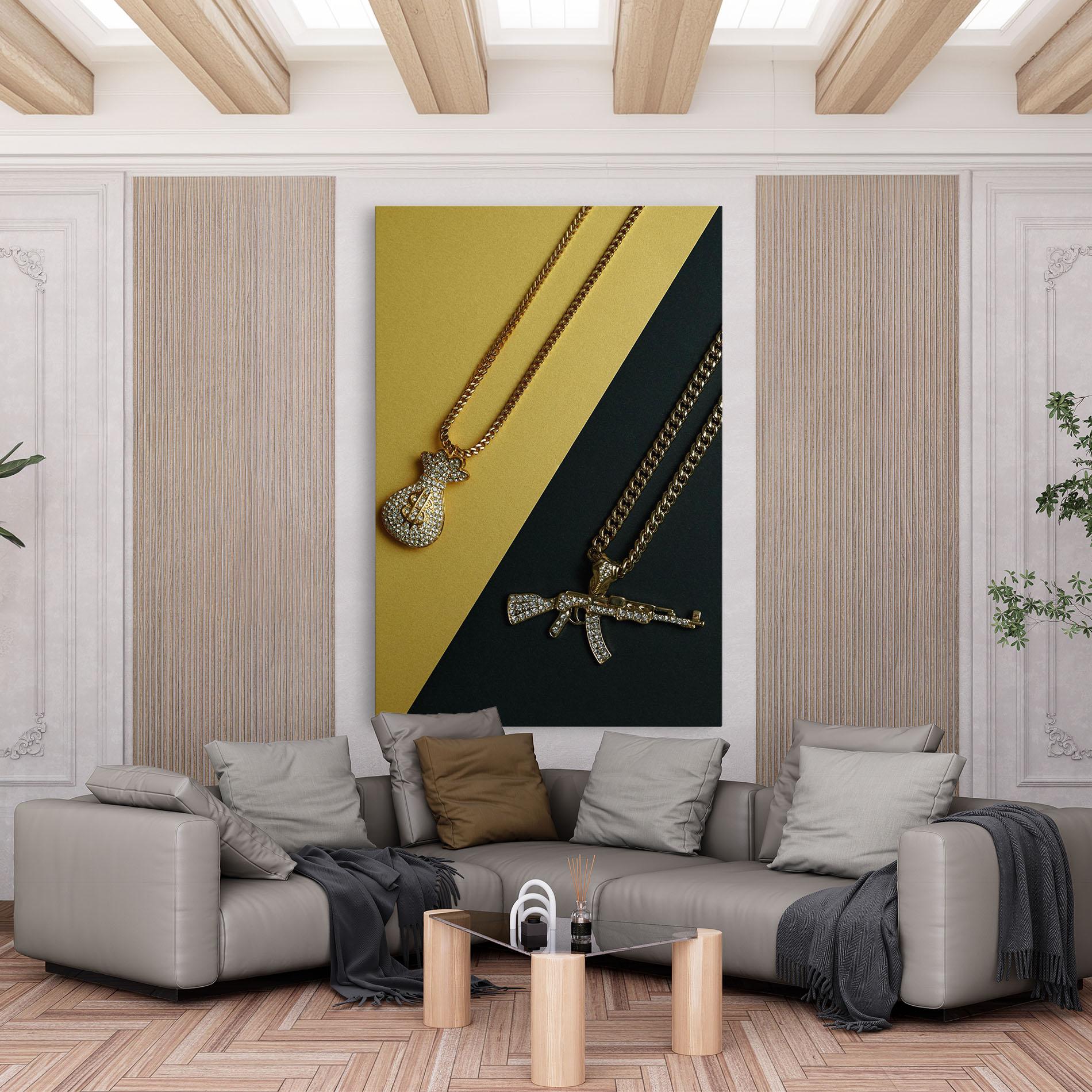 Leinwandbild Gun Neckace mockup 6