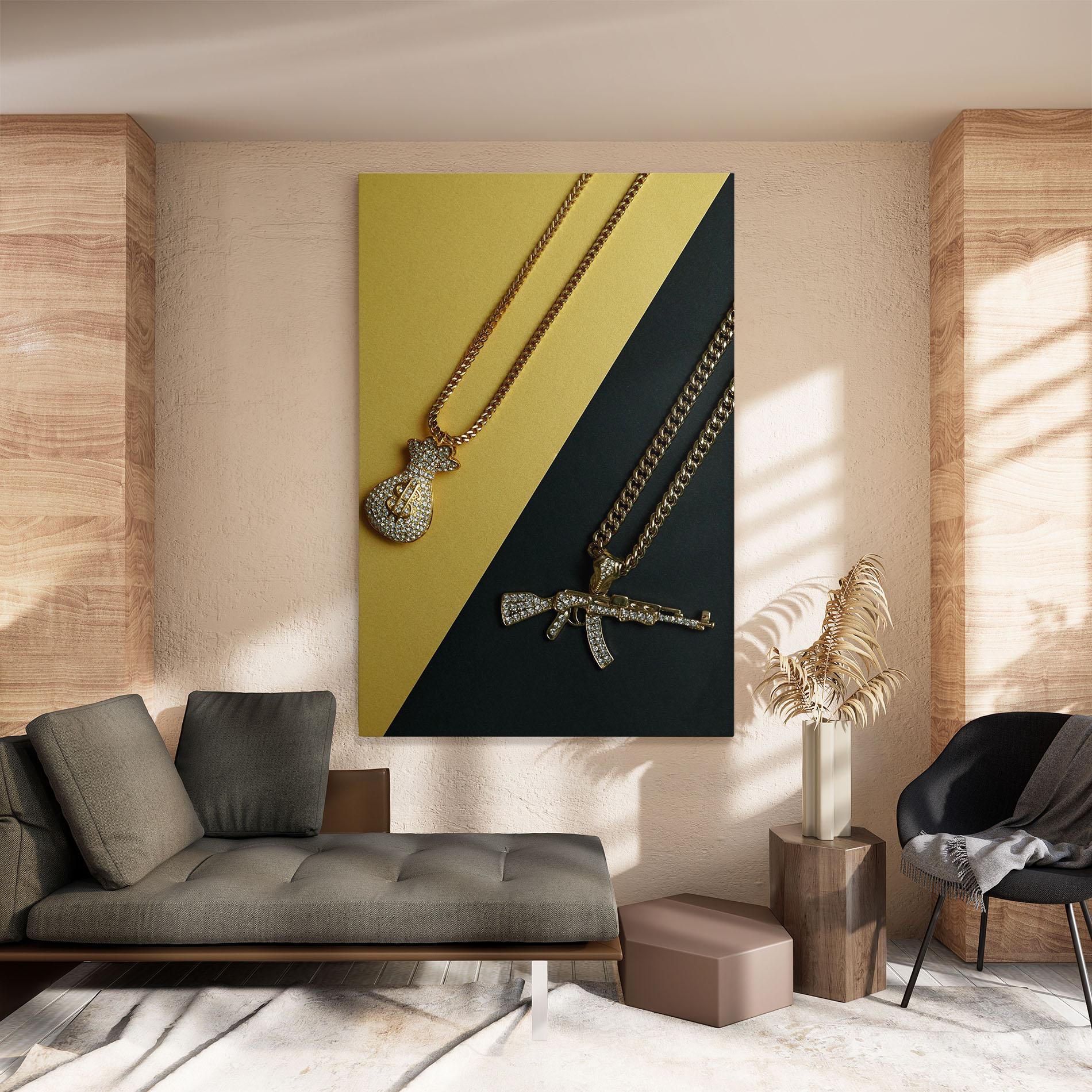 Leinwandbild Gun Neckace mockup 8