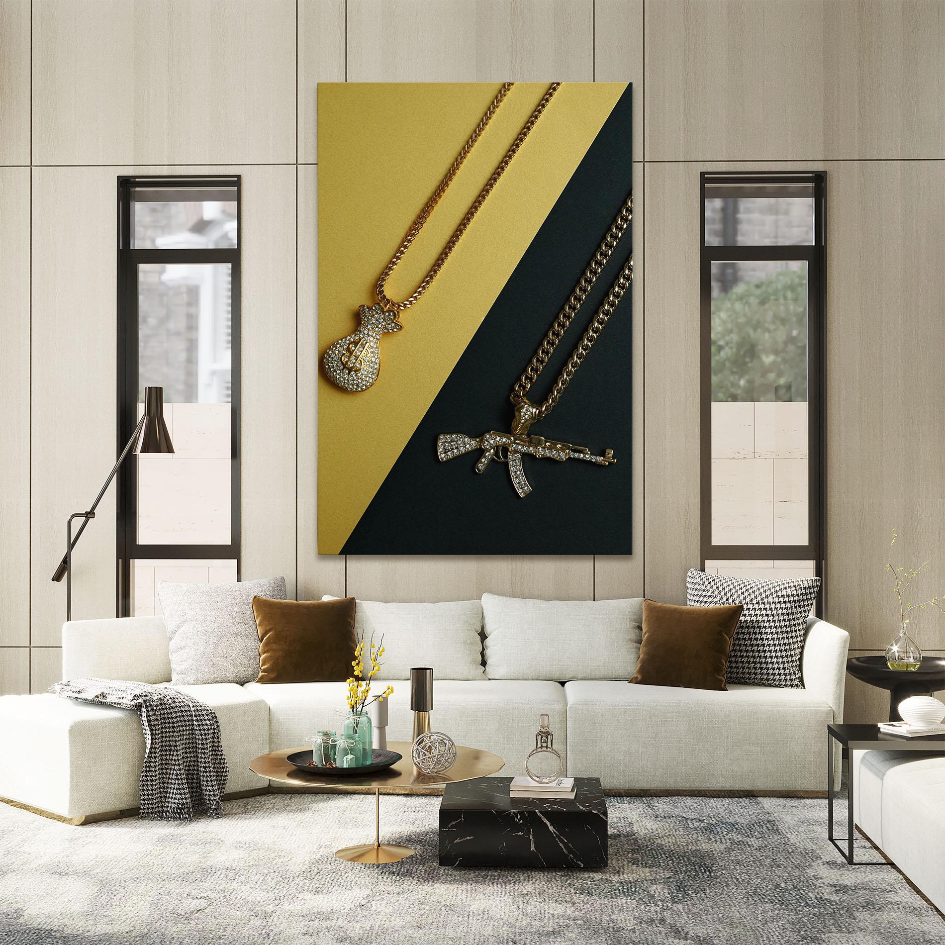 Leinwandbild Gun Neckace mockup 2