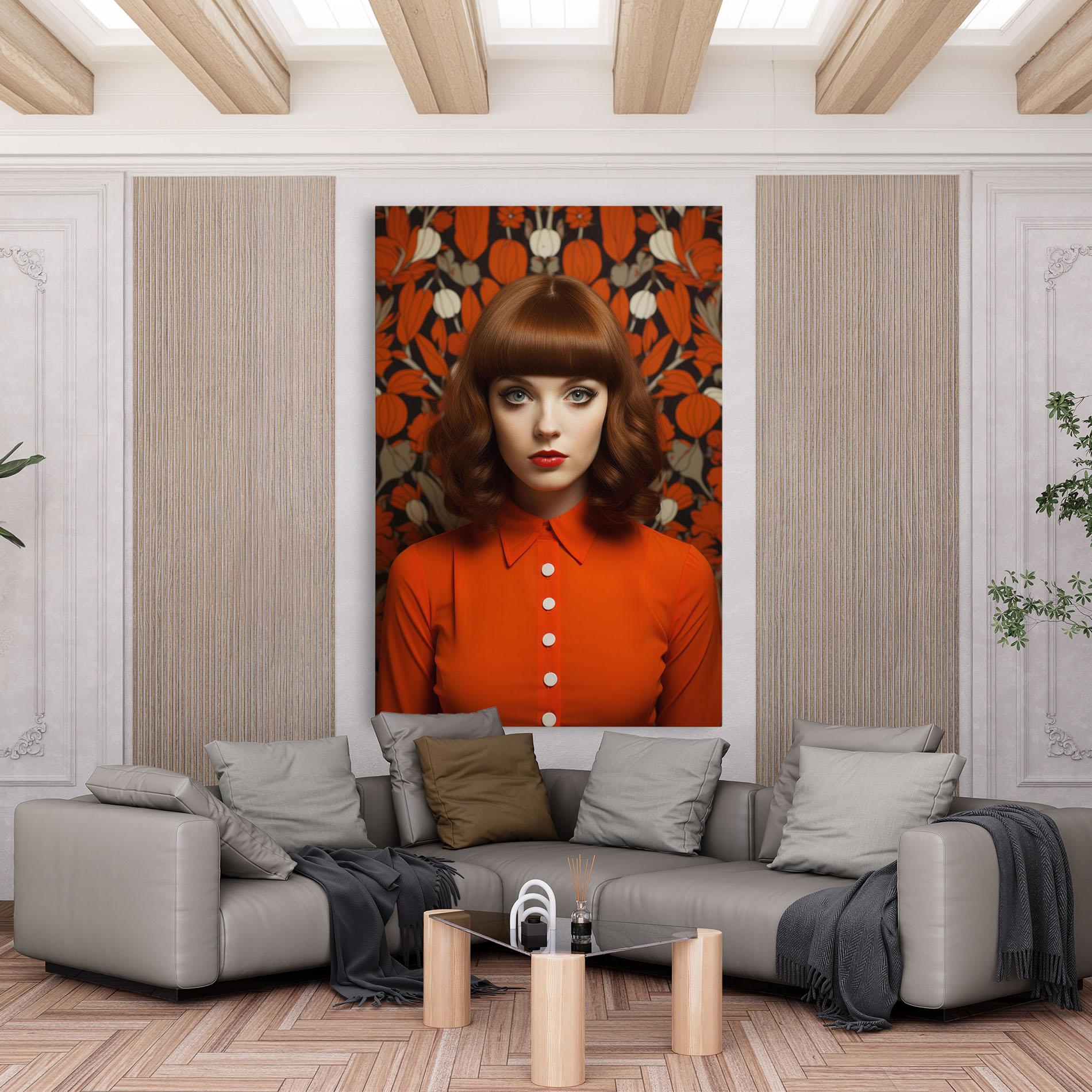 Leinwandbild Orange Blouse Woman mockup 6